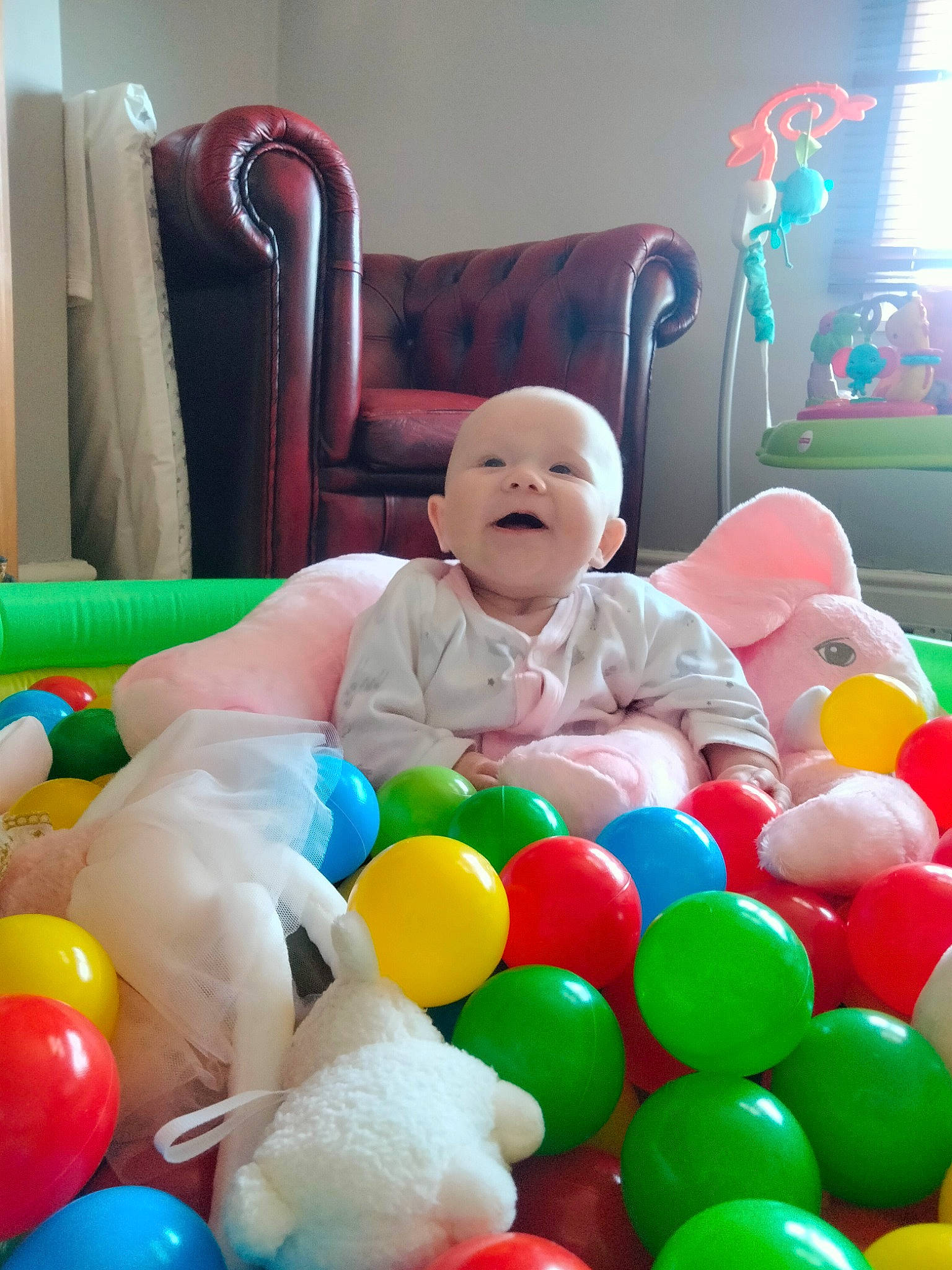 Aria-rose joined the competition — help win amazing prizes! baby, baby_playing_with_toys, ball_pit, balloon, child, comfort, event, fun, happy, leisure, party_supply, person, photograph, play, product, room, smile, snapshot, toddler, toy