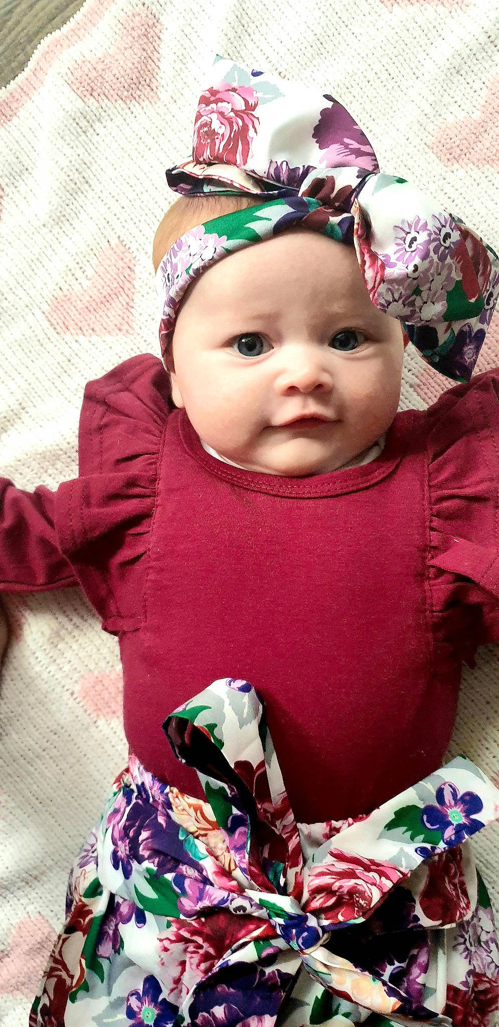 Isabella-rose joined the competition — help win amazing prizes! baby, baby_toddler_clothing, cheek, child, hair_accessory, headband, headgear, person, pink, toddler