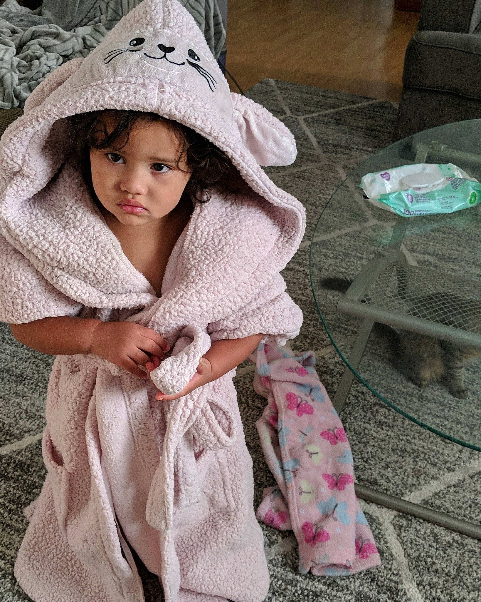 Sandra joined the competition — help win amazing prizes! brown_hair, child, eyelash, fashion_accessory, fashion_design, fur, grass, headwear, linens, lip, pattern, peach, person, pink, sitting, skin, sleeve, street_fashion, textile, toddler