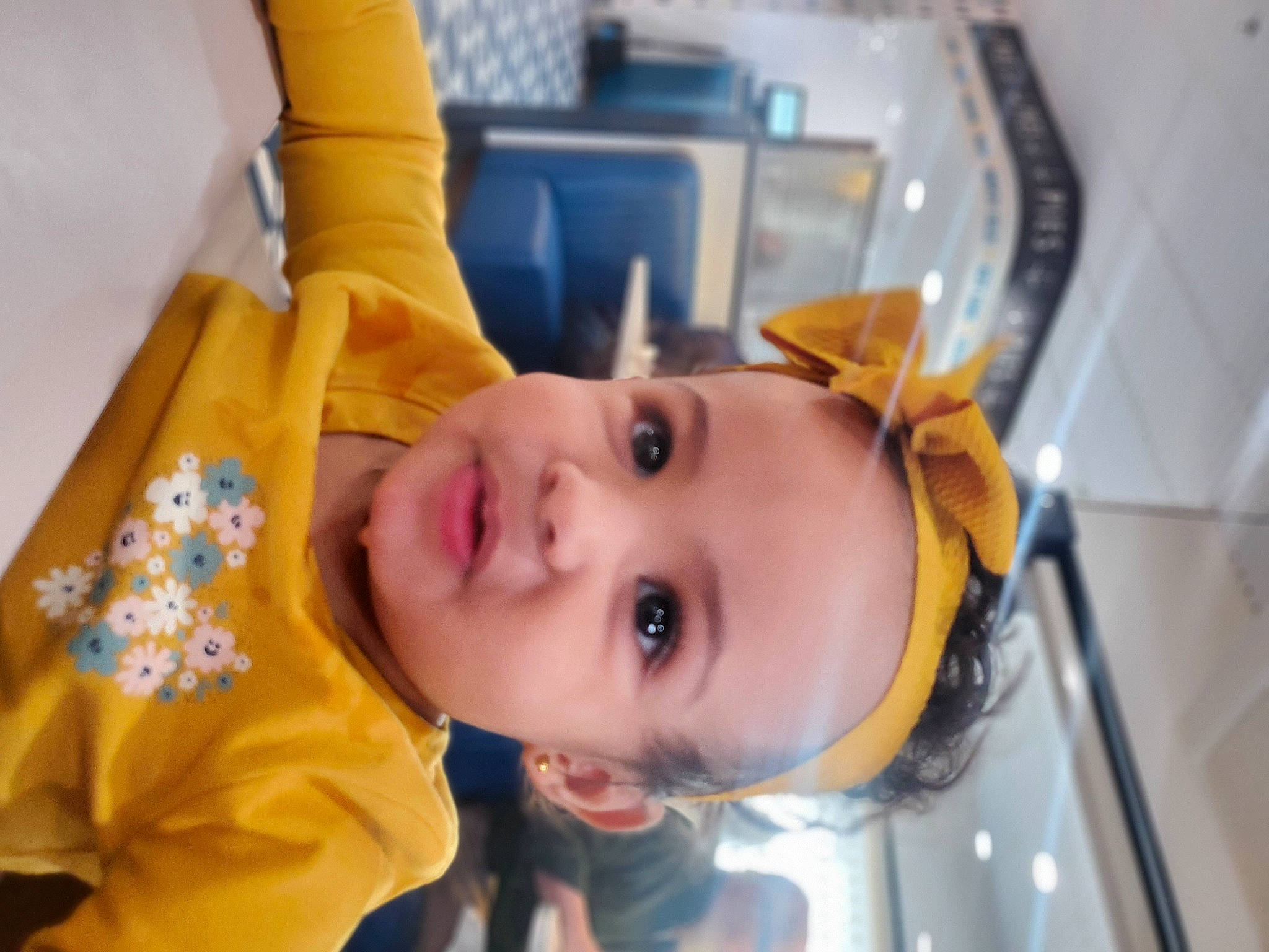 Mariana joined the competition — help win amazing prizes! baby, baby_products, baby_toddler_clothing, chair, cheek, child, ear, eyelash, fun, happy, leisure, nose, person, room, toddler