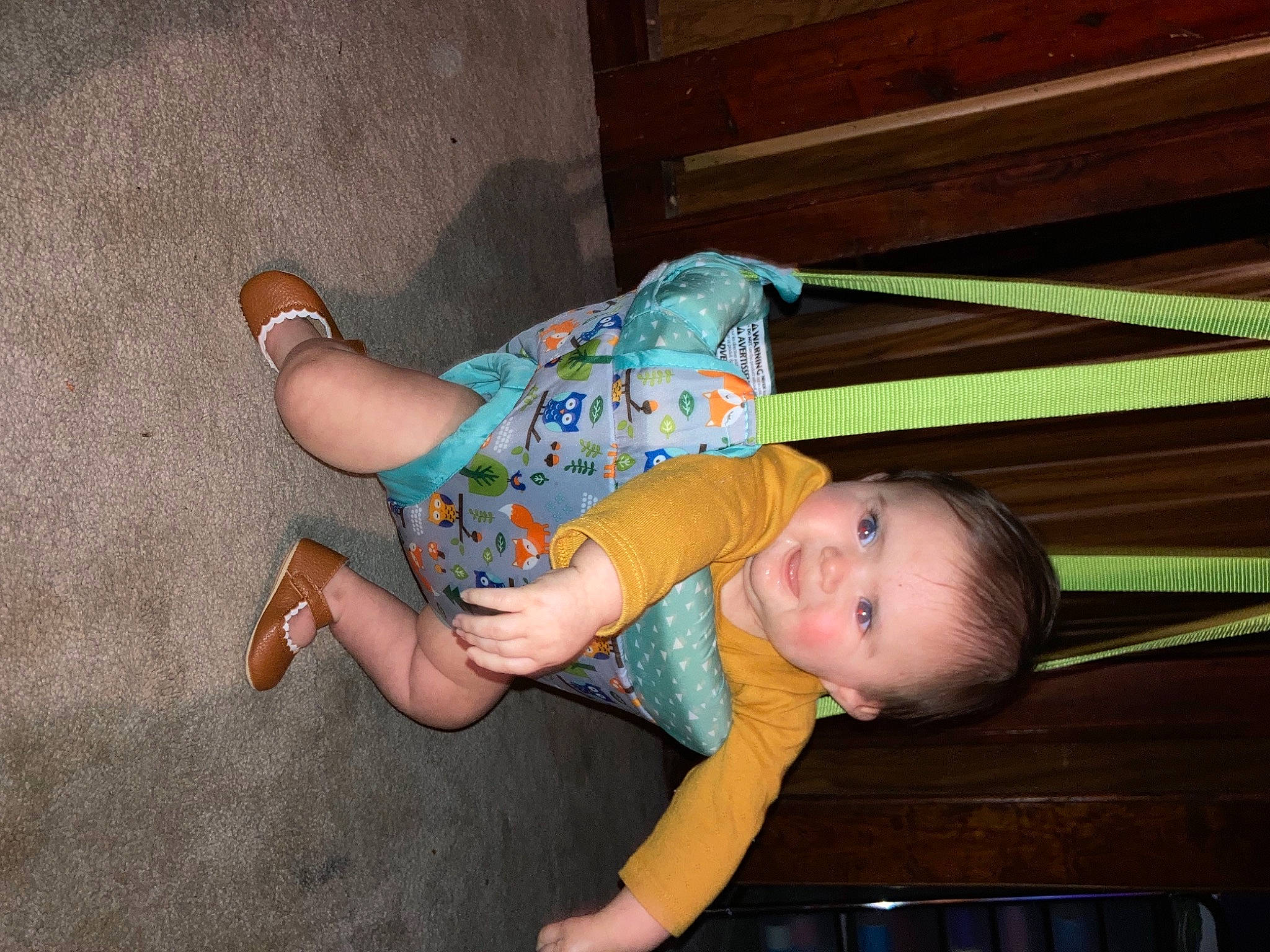Kamila is registered to the contest to win money with this photo: baby, baby_products, baby_toddler_clothing, barefoot, child, comfort, flooring, foot, fun, happy, hardwood, human_leg, joy, knee, leisure, person, sitting, smile, sock, toddler