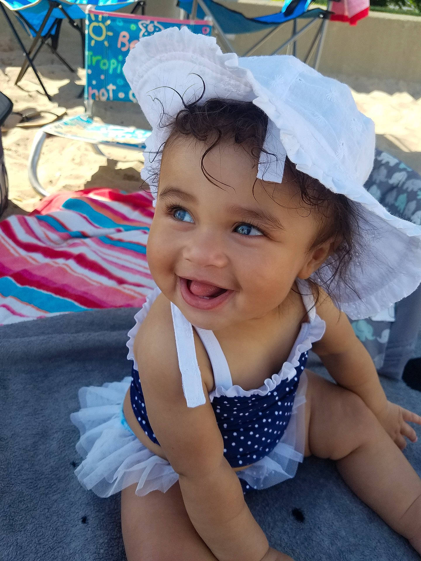 Espen joined the competition — help win amazing prizes! baby_products, blue, cap, child, day, fashion_accessory, fun, girl, hair_accessory, happiness, hat, head, headgear, infant, joy, person, product, skin, smile, sun_hat