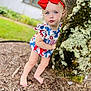 Berkleigh Grace is registered to the contest to win money with this photo: toddler, child, red_bow, blue_eyes, tree, outdoor, grass, barefoot, curious, nature, moss, playful, dress, summer, portrait, young_child, skin, face, smile, headband