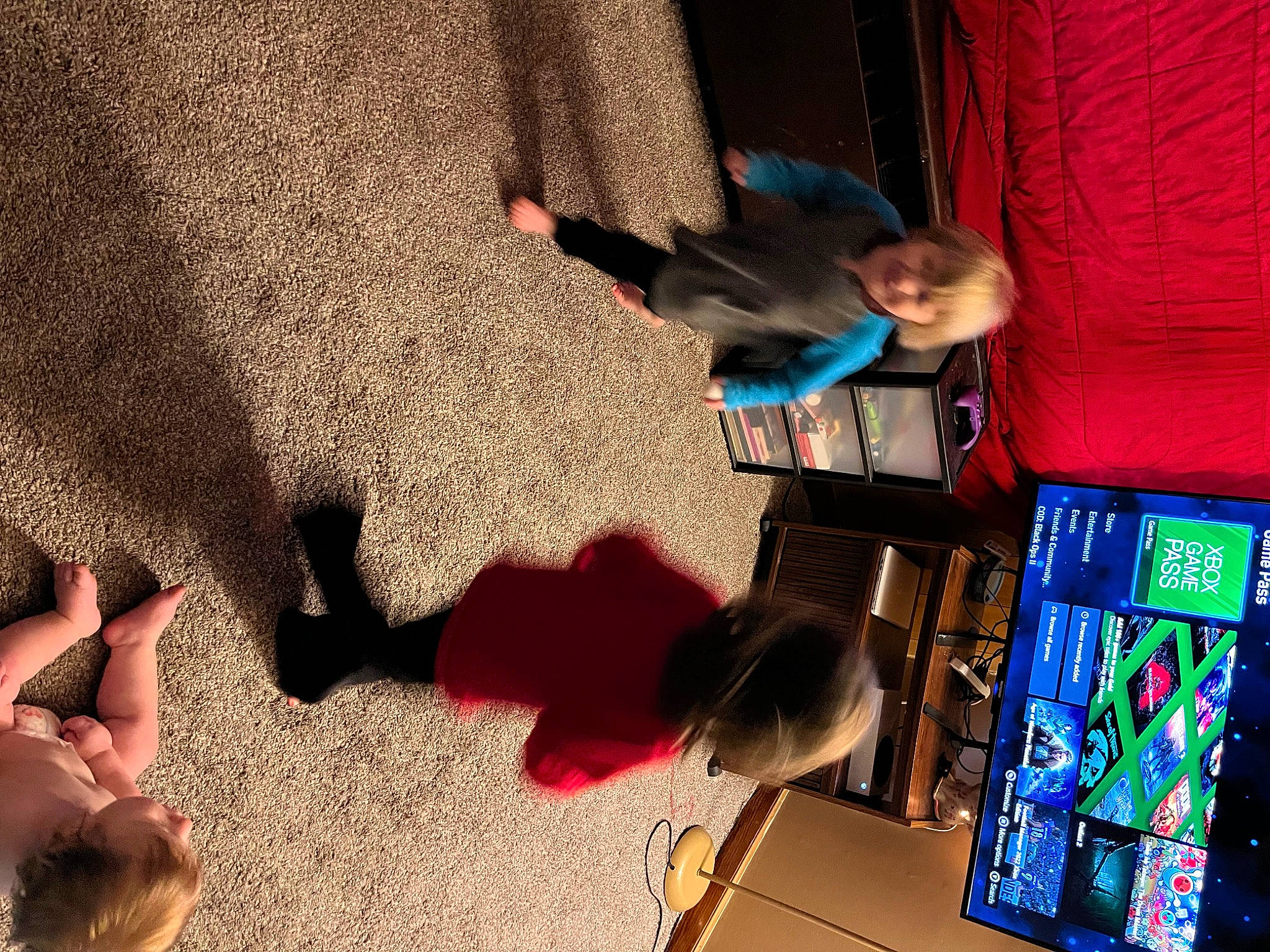 Aleeyah is registered to the contest to win money with this photo: ankle, audio_equipment, barefoot, child, finger, floor, flooring, foot, fun, gadget, human_leg, joy, leisure, machine, nail, person, play, room, shadow, toddler