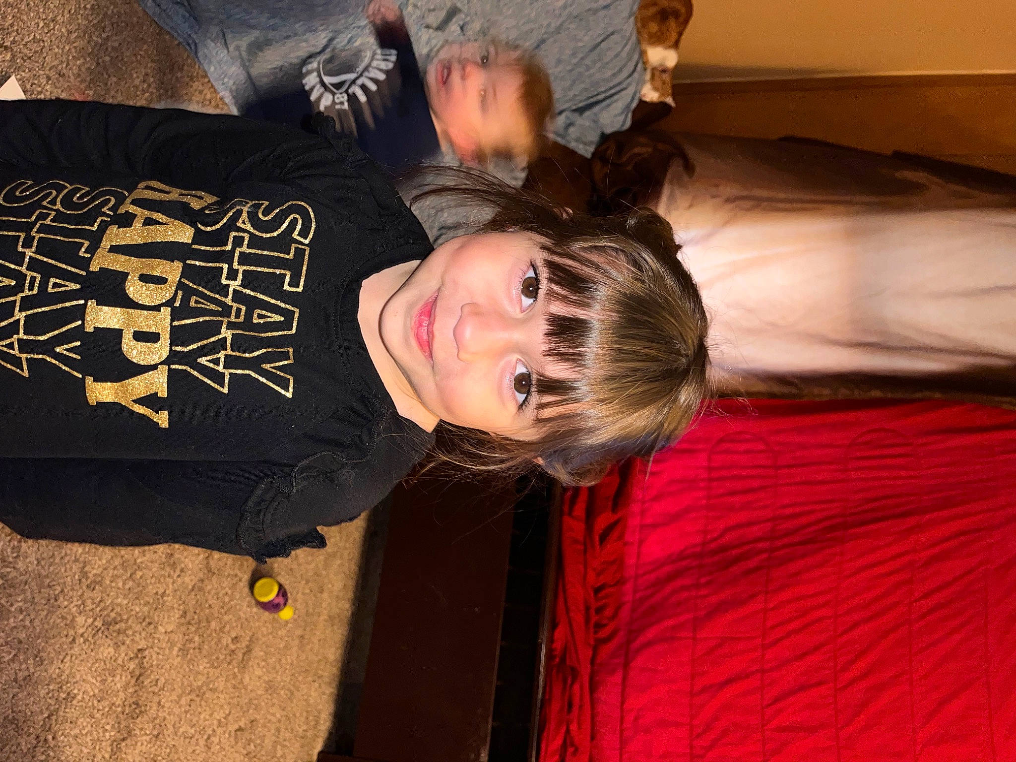 Aleeyah is registered to the contest to win money with this photo: black_hair, comfort, event, eyelash, flash_photography, font, hair_care, happy, joy, logo, magenta, makeover, person, sleeve, t_shirt, wood