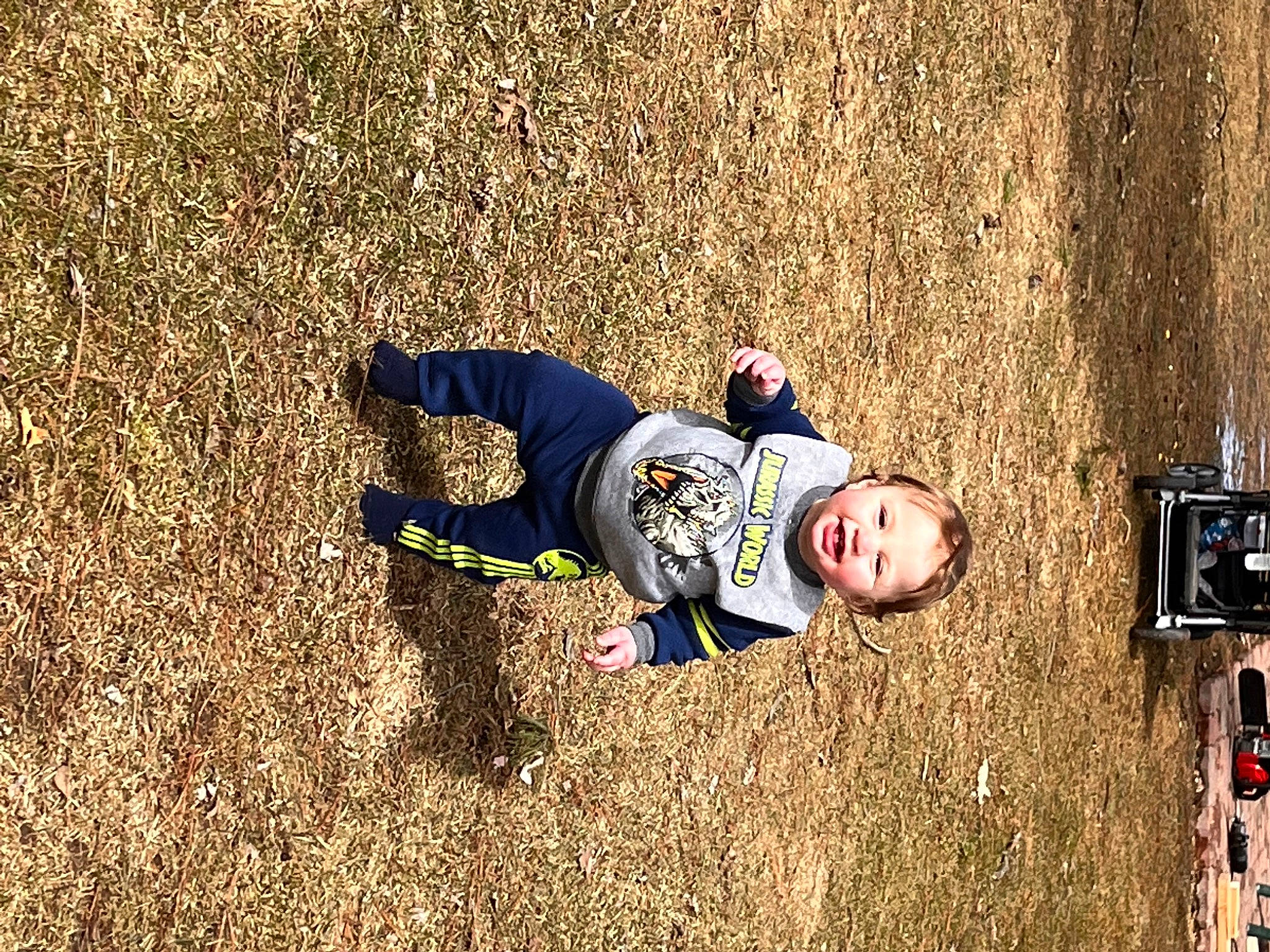 Carter joined the competition — help win amazing prizes! adventure, baby, child, extreme_sport, fun, grass, grassland, happy, landscape, leisure, people_in_nature, person, personal_protective_equipment, play, player, recreation, shadow, sitting, soil, toddler