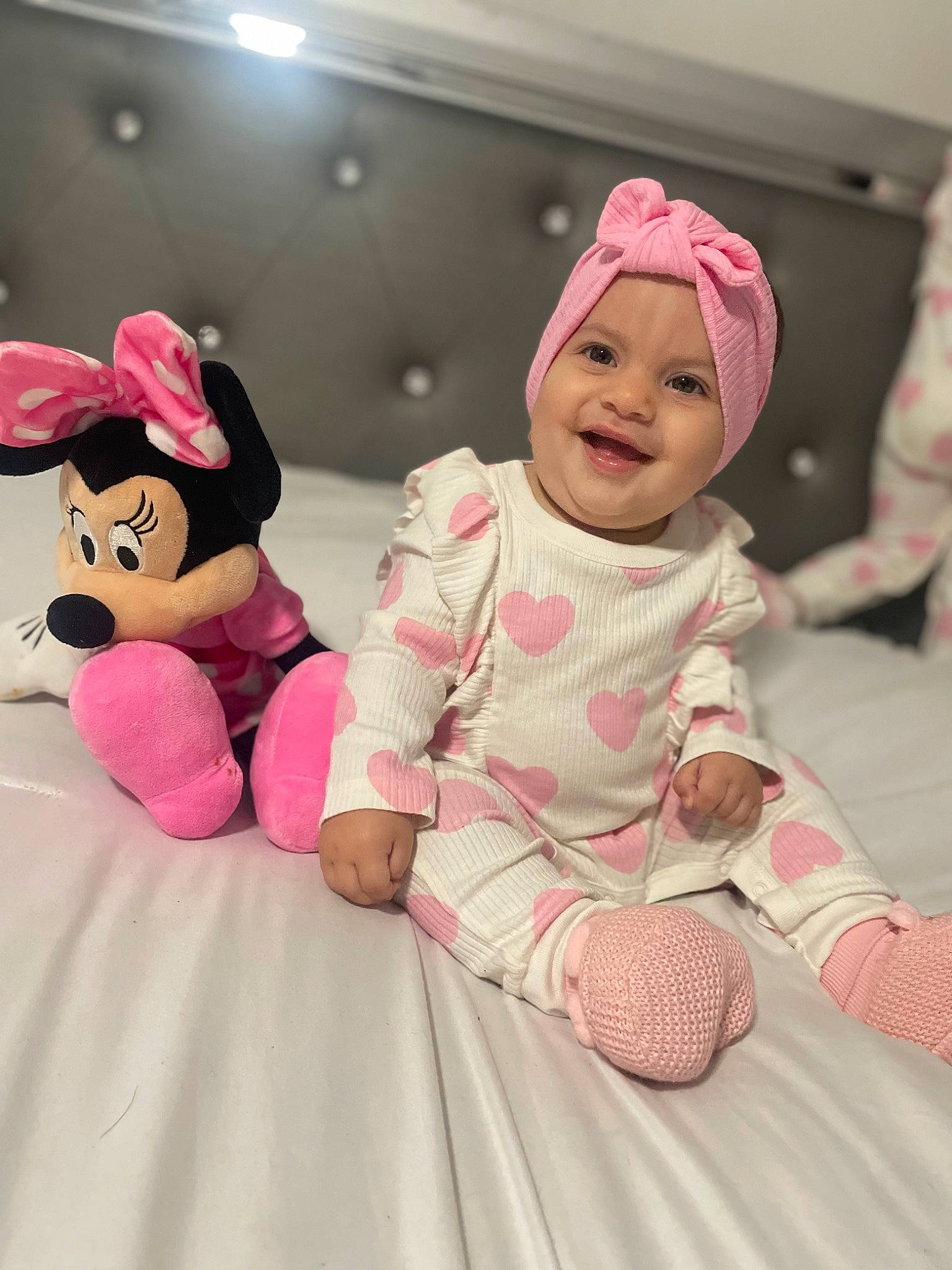 Amaya joined the competition — help win amazing prizes! baby, baby_toddler_clothing, child, comfort, dress, facial_expression, fun, happy, headwear, joy, magenta, mammal, people, person, photograph, pink, sitting, skin, sleeve, smile