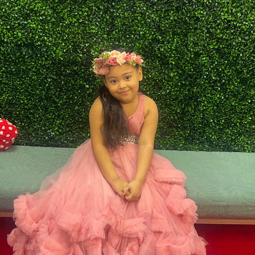 Renesmee joined the competition — help win amazing prizes! back, child, clothing, dancing, dress, eveningdress, face, fashion, female, flower, formalwear, girl, gown, head, leisureactivities, person, photography, plant, portrait, premiere