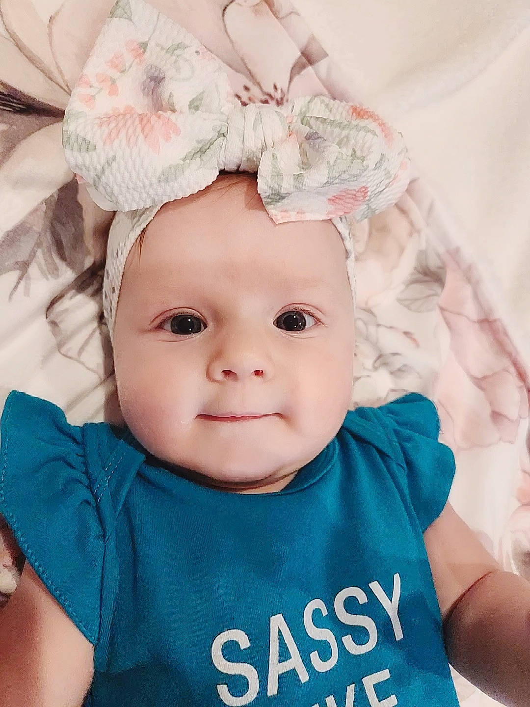 Myla joined the competition — help win amazing prizes! azure, baby, baby_toddler_clothing, cheek, cool, eye, eyebrow, eyelash, face, happy, head, headwear, iris, lip, person, pink, product, skin, sleeve, textile