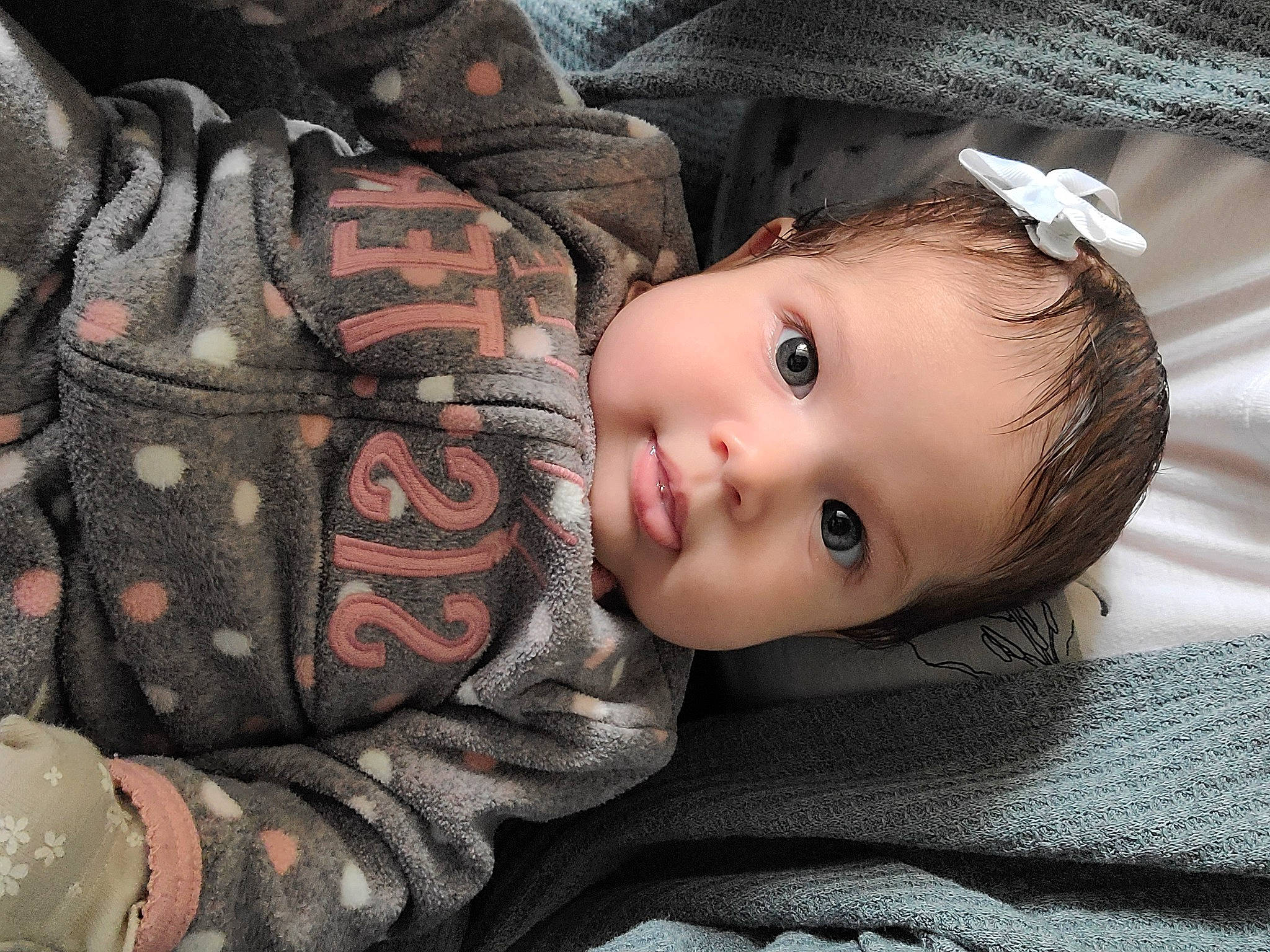 Angelina joined the competition — help win amazing prizes! baby, baby_toddler_clothing, cheek, child, chin, comfort, cool, eye, eyelash, face, flash_photography, happy, iris, lip, nose, person, skin, sleeve, toddler, tree