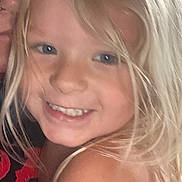 Silas is registered to the contest to win money with this photo: child, smiling, blonde_hair, face, close_up, portrait, happy, person, adult, hair, skin, eyes, candid, indoor, shoulder, expression, human, people, warm, affection