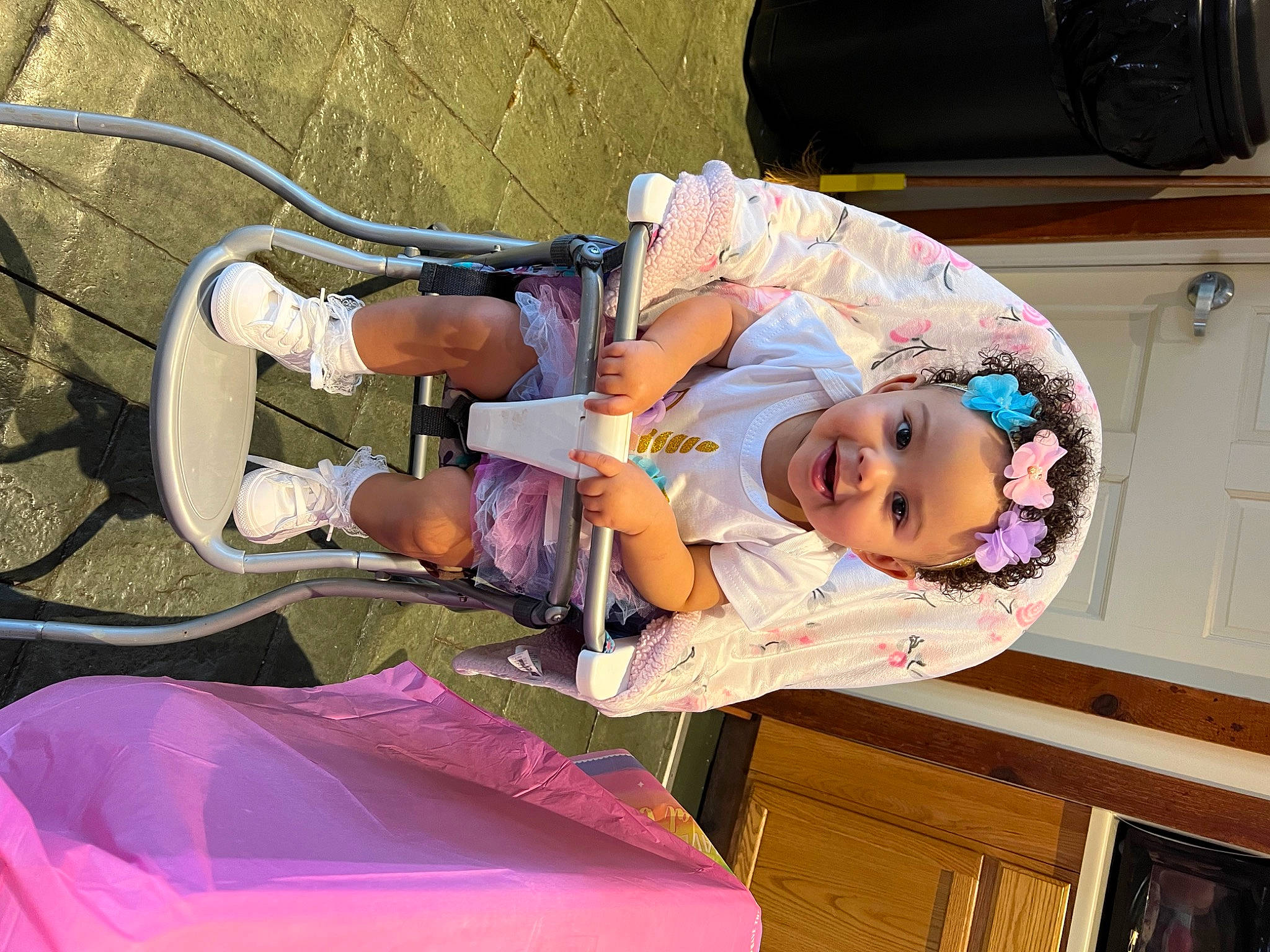 Demi joined the competition — help win amazing prizes! baby, baby_products, baby_toddler_clothing, child, fun, happy, hat, person, pink, smile, toddler, vacation