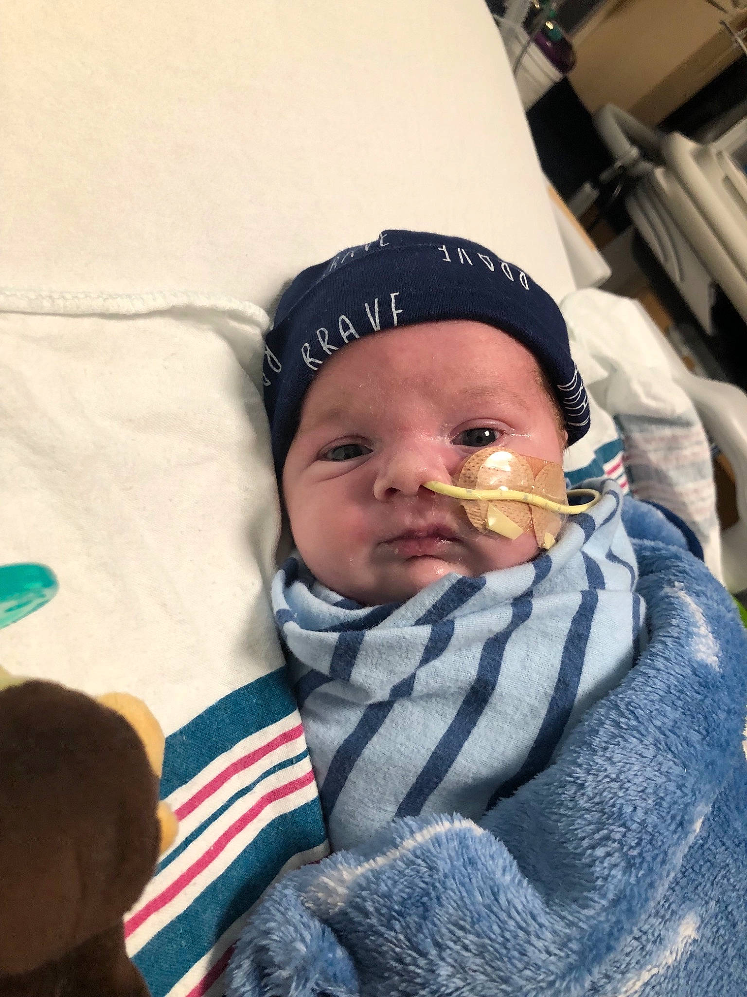 Kolten is registered to the contest to win money with this photo: baby, cheek, child, eye, headgear, people, person, sleep, toddler, vacation, winter