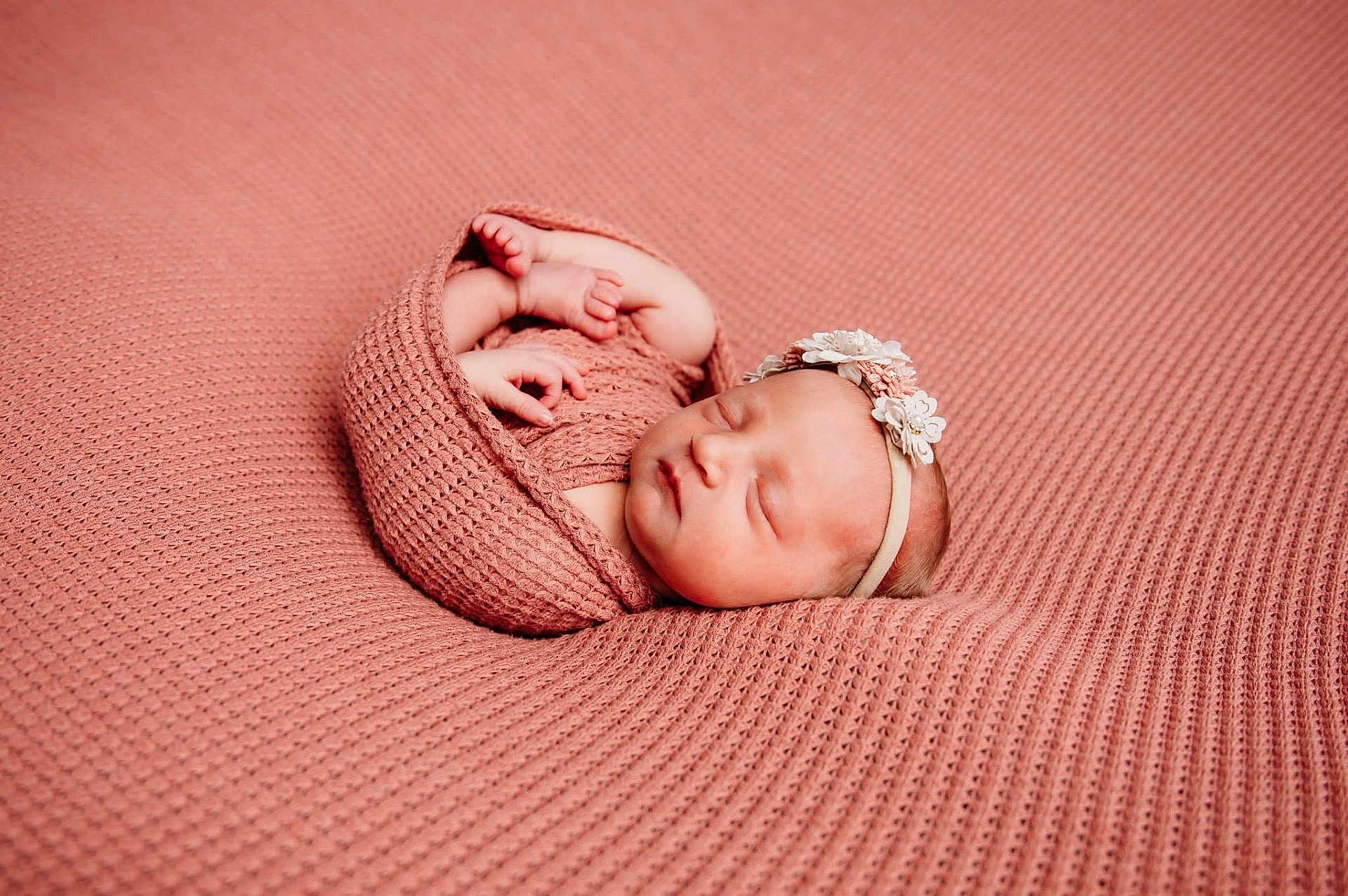Lyric is registered to the contest to win money with this photo: baby, blanket, child, closeup, cozy, cute, flower, headband, homedecor, infant, newborn, peaceful, pink, portrait, resting, sleeping, soft, texture, toddler, wrapped