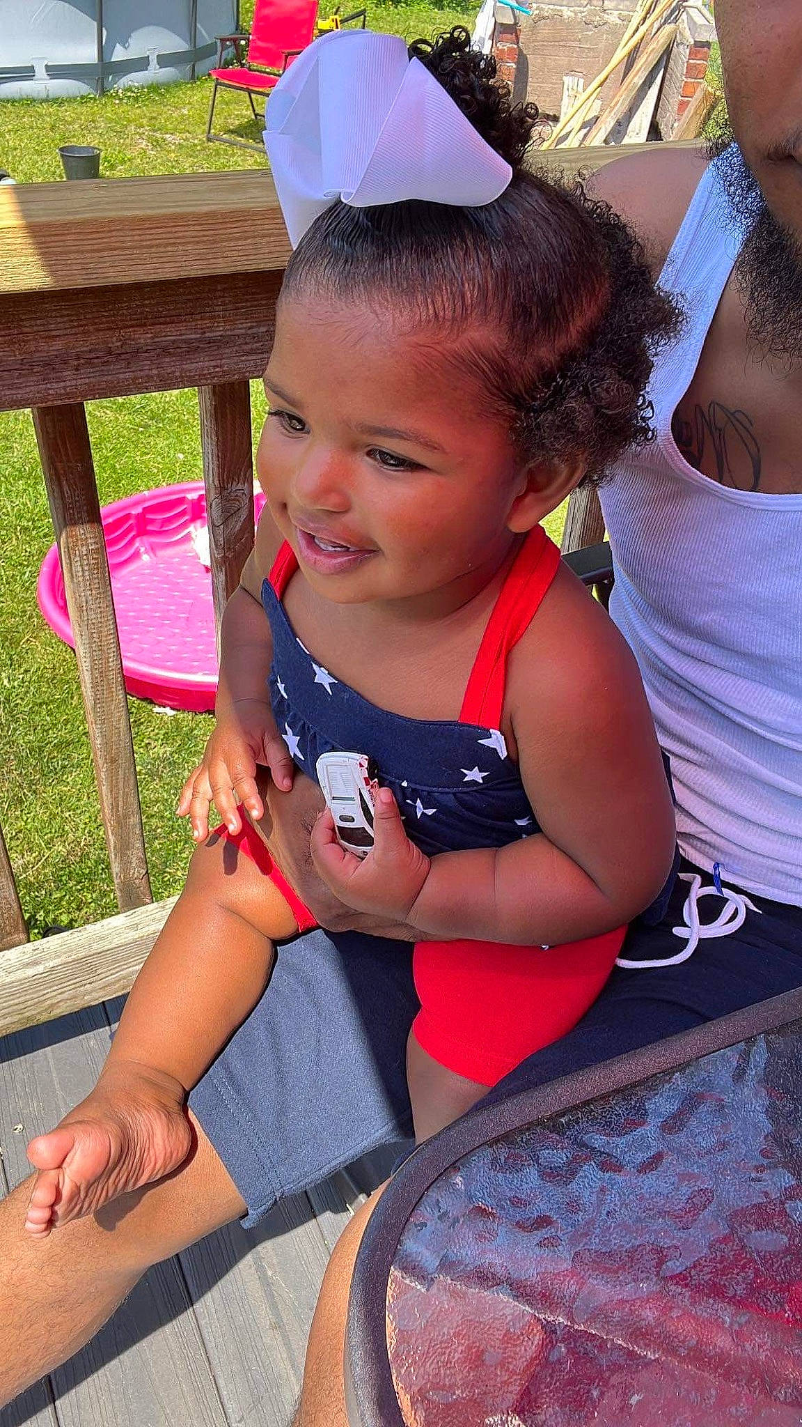 Janiylah joined the competition — help win amazing prizes! chair, child, fun, grass, hairstyle, happy, headband, headpiece, human_leg, jewellery, joy, leisure, mammal, person, pink, recreation, sitting, skin, smile, thigh