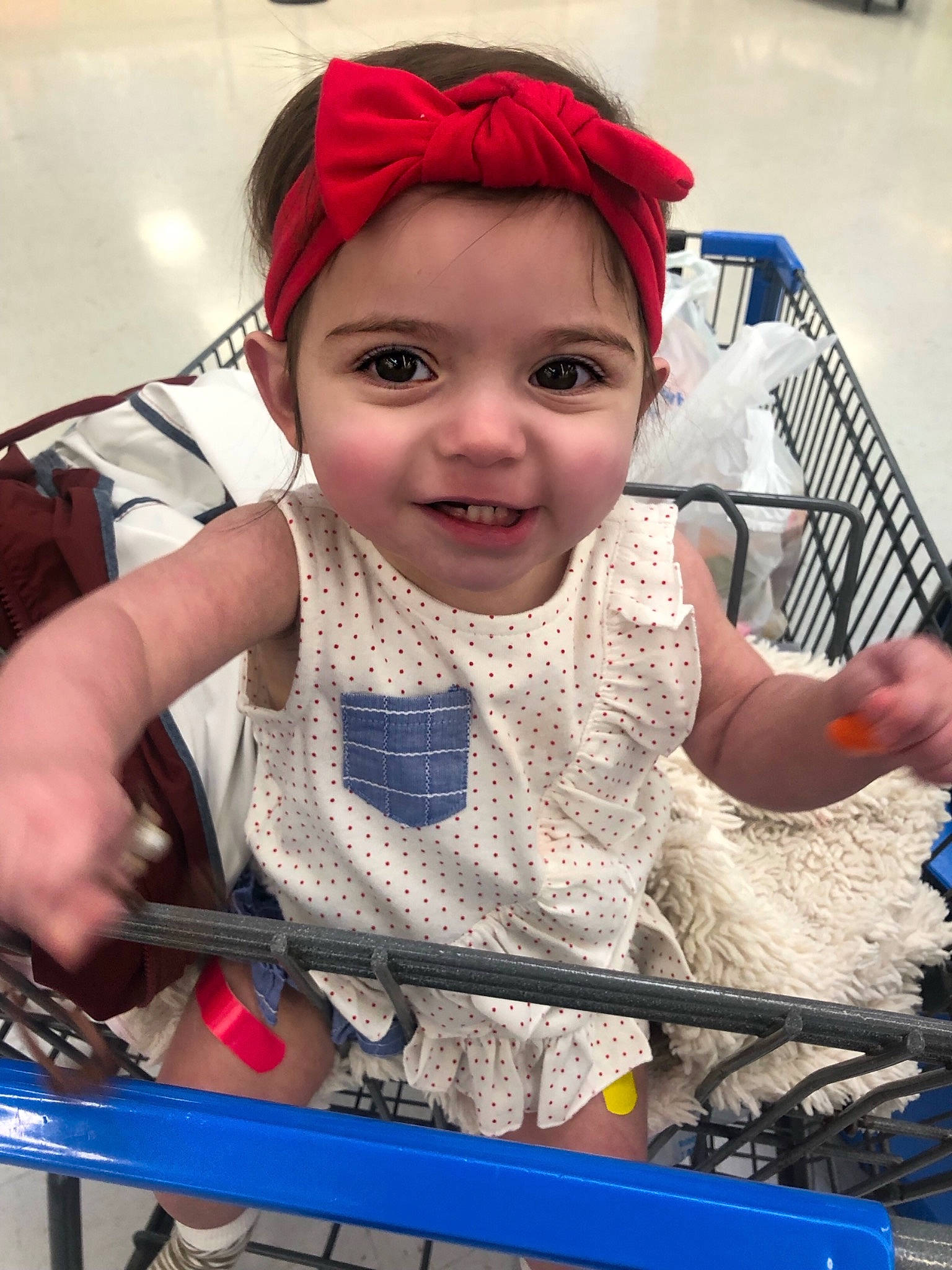 Clarke is registered to the contest to win money with this photo: baby, baby_products, cart, child, headgear, joy, person, product, skin, smile, toddler, vacation, vehicle