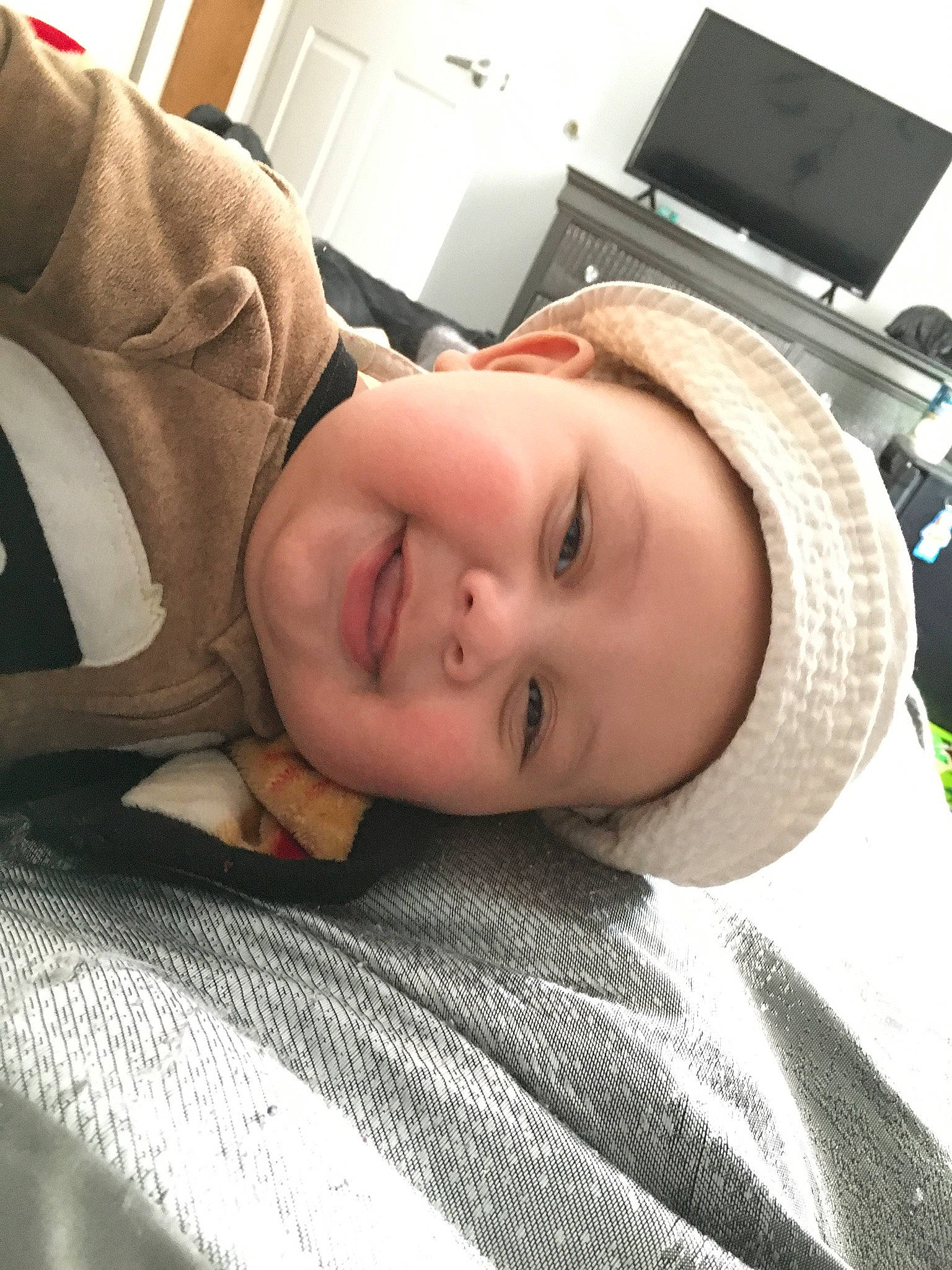 Lucciano joined the competition — help win amazing prizes! baby, cheek, child, electronic_device, face, head, headwear, joy, nap, nose, person, selfie, skin, toddler