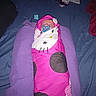 baby, newborn, sleeping, infant, pacifier, pink, swaddle, blanket, pillow, bed, indoors, portrait, face, clothing, textile, purple, magenta, cozy, resting, cute