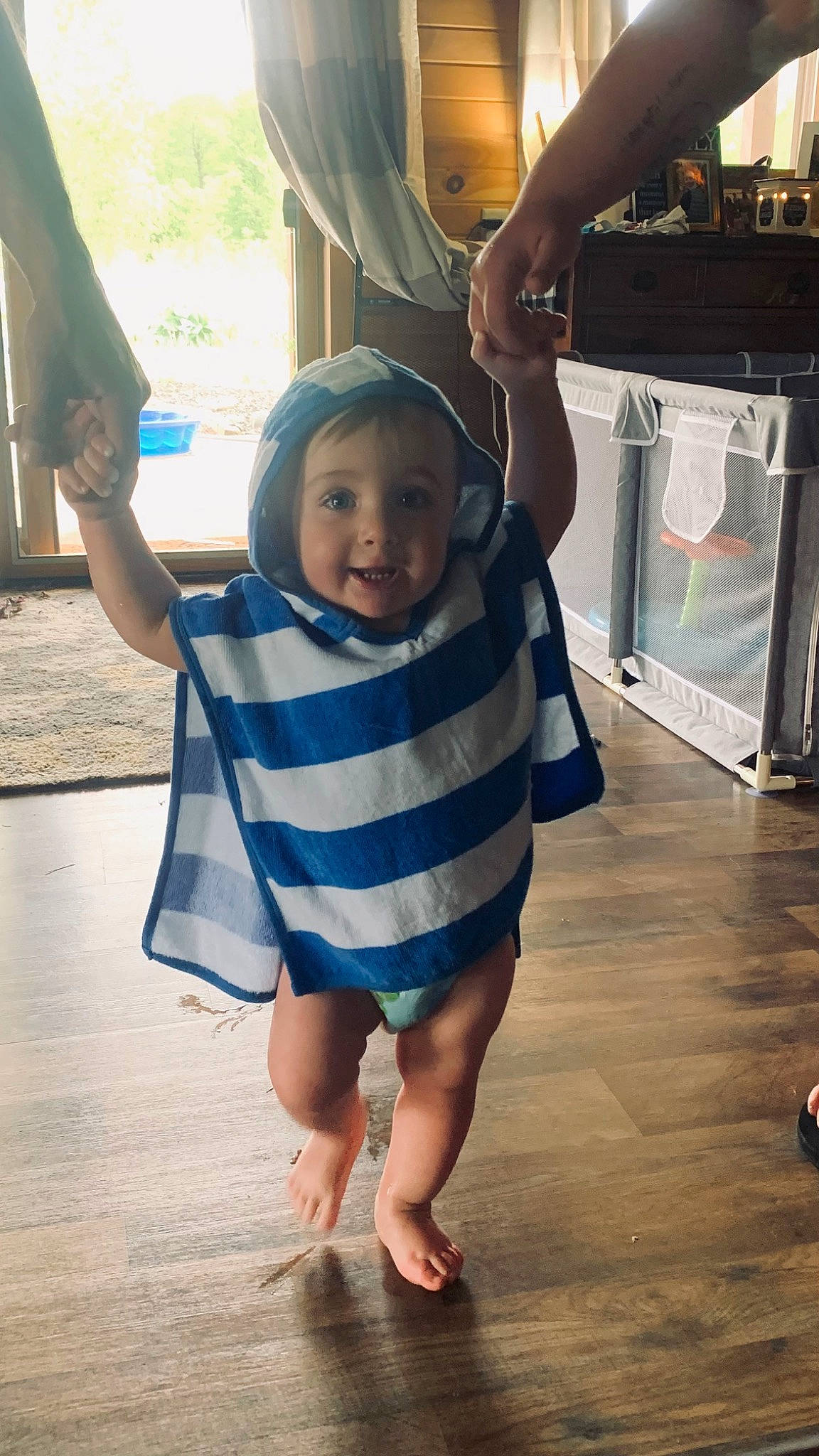 Landry joined the competition — help win amazing prizes! barefoot, child, finger, floor, flooring, fun, gesture, happy, joint, leg, leisure, person, shoulder, skin, smile, standing, thigh, thumb, toddler, trunk