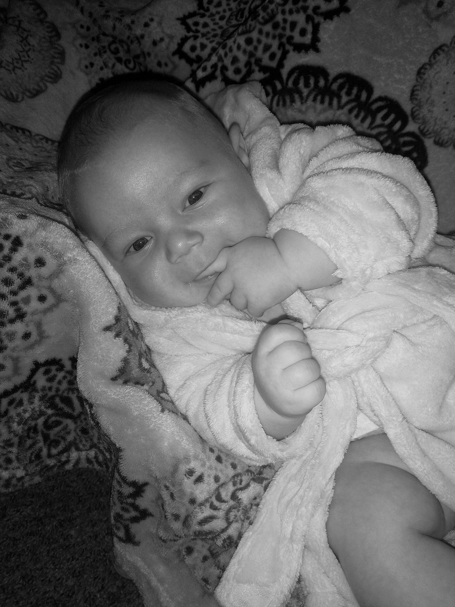 Jeffrey joined the competition — help win amazing prizes! baby, black_and_white, cheek, comfort, eye, finger, flash_photography, gesture, hand, happy, human, iris, mammal, mouth, nose, organ, person, skin, smile, style