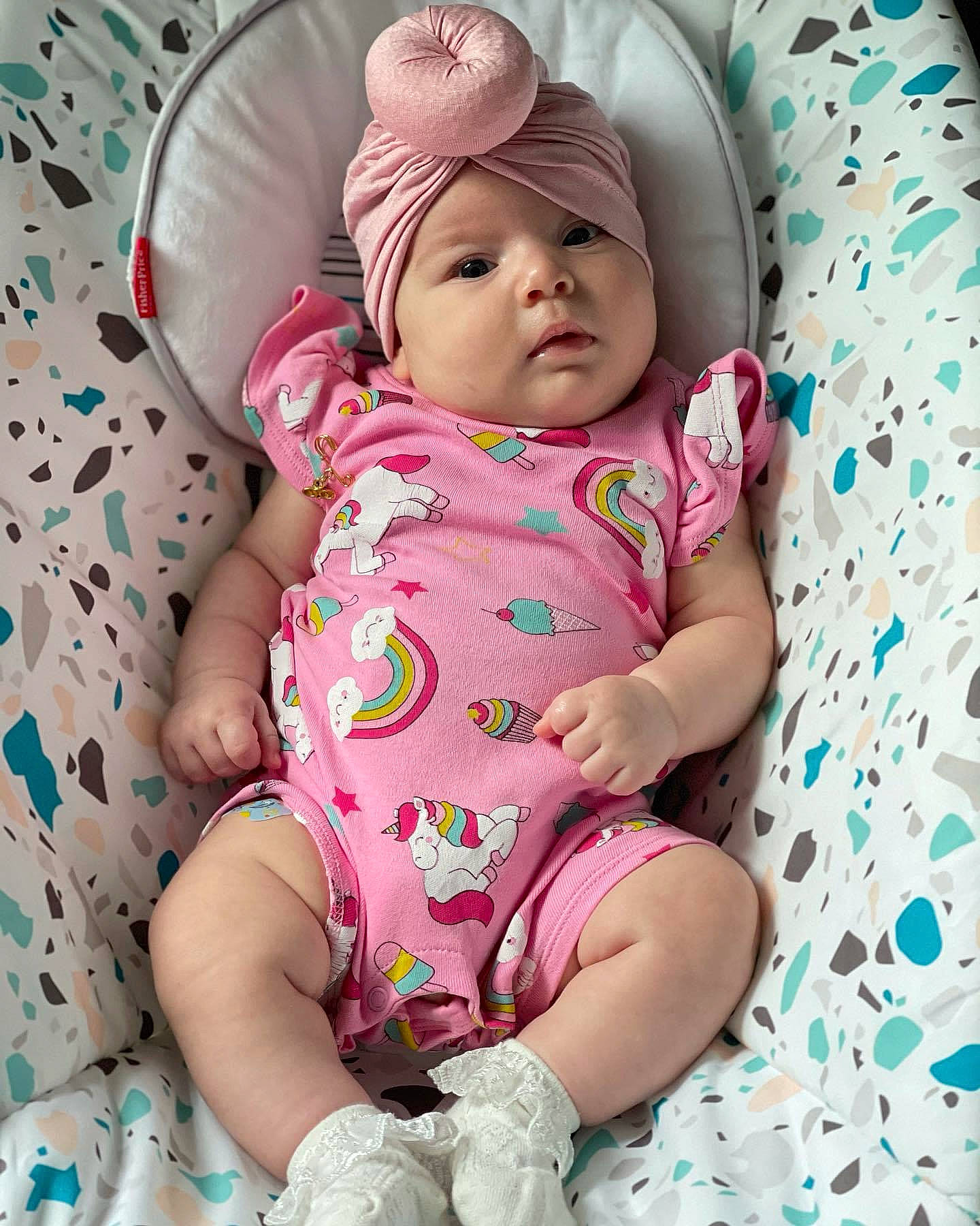 Camila Sophia joined the competition — help win amazing prizes! baby, baby_sleeping, baby_toddler_clothing, bedding, cap, cheek, child, comfort, face, fun, happy, headwear, linens, magenta, pattern, person, pink, skin, sleeve, t_shirt
