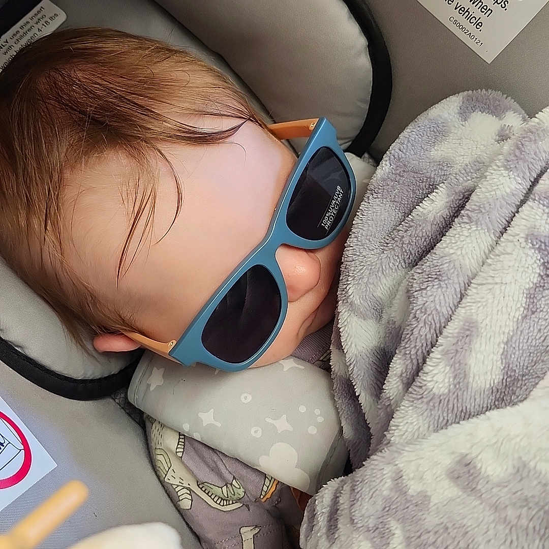 Jaxxon joined the competition — help win amazing prizes! accessories, baby, blanket, car, car_interior, crib, cushion, face, furniture, glasses, head, homedecor, infantbed, person, photography, portrait, sleeping, sunglasses, transportation, vehicle