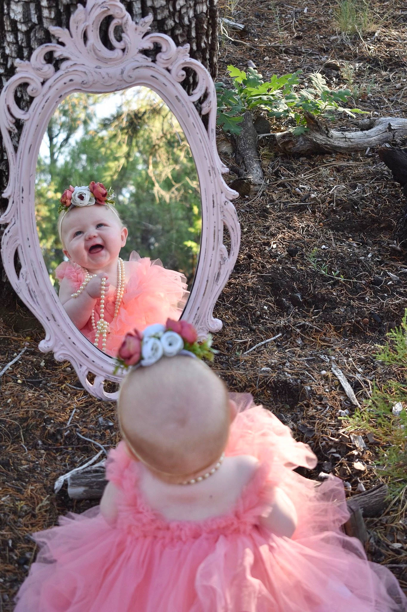 Aileen joined the competition — help win amazing prizes! costume, doll, event, fun, fur, garden, grass, happy, lawn_ornament, magenta, mammal, peach, people_in_nature, person, pink, plant, smile, toy, tradition, tree