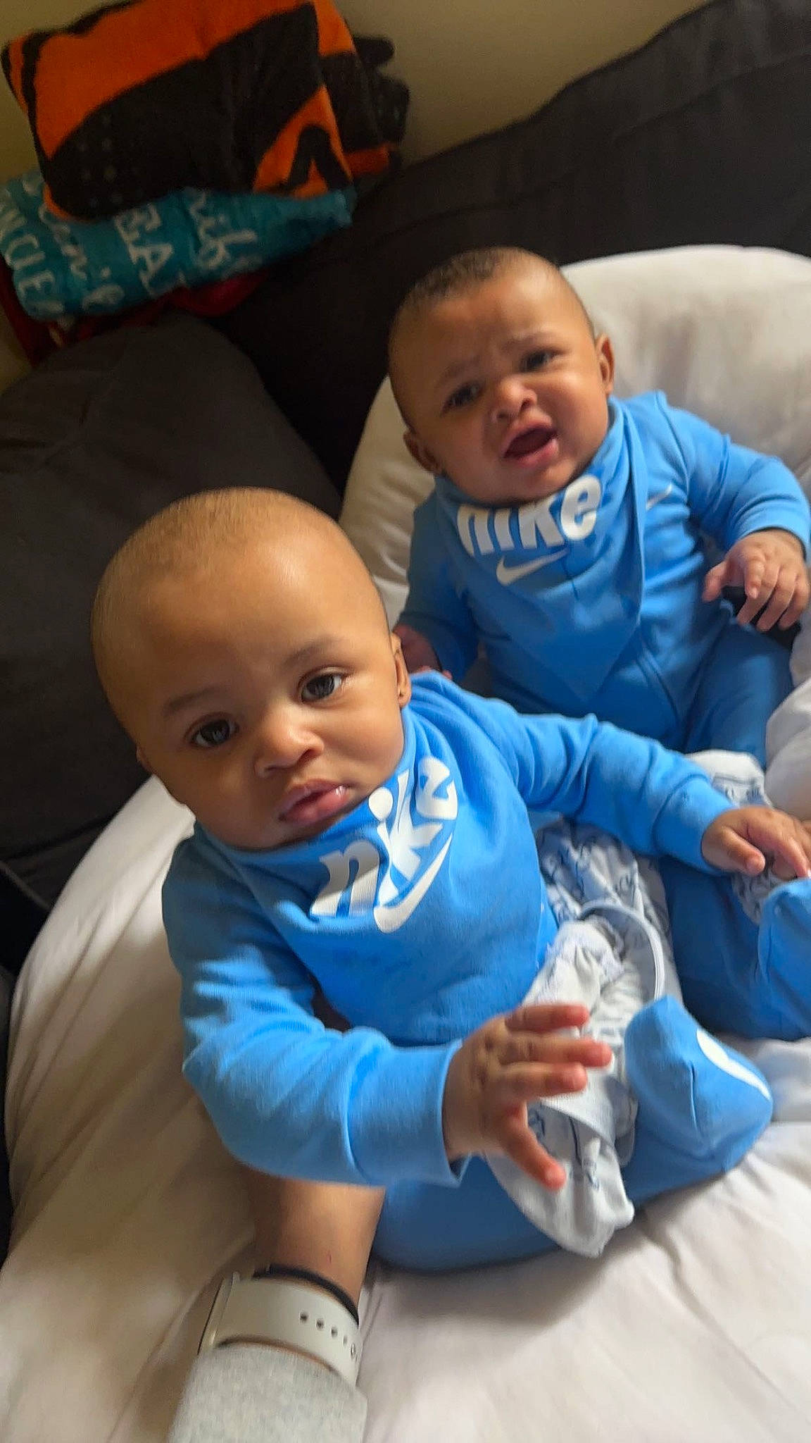 William joined the competition — help win amazing prizes! azure, baby, baby_products, baby_toddler_clothing, bib, cheek, child, comfort, electric_blue, event, fun, happy, iris, mouth, person, product, sitting, skin, smile, toddler