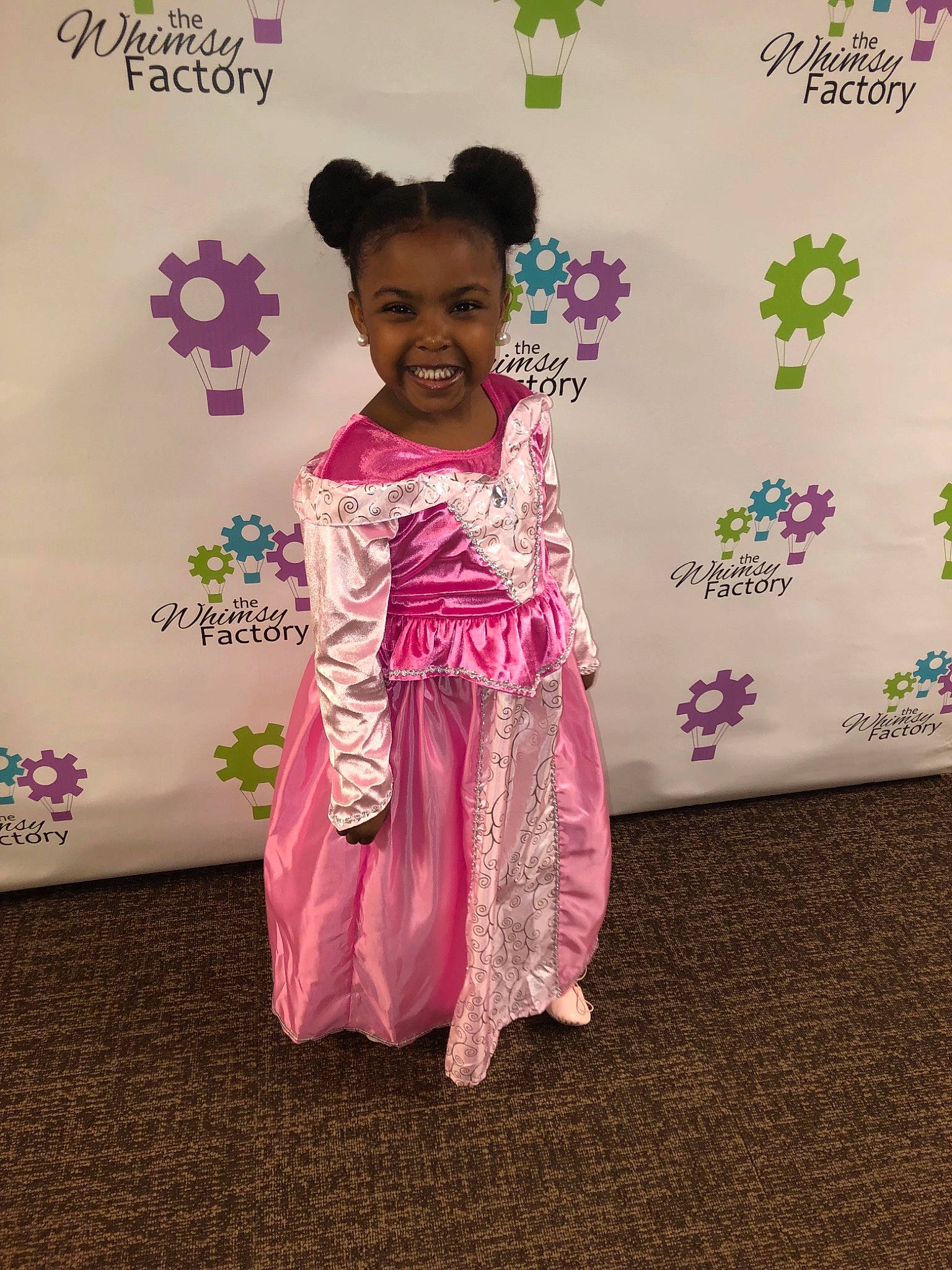 Jasmarie joined the competition — help win amazing prizes! child, costume, dress, joy, person, pink, smile, toddler