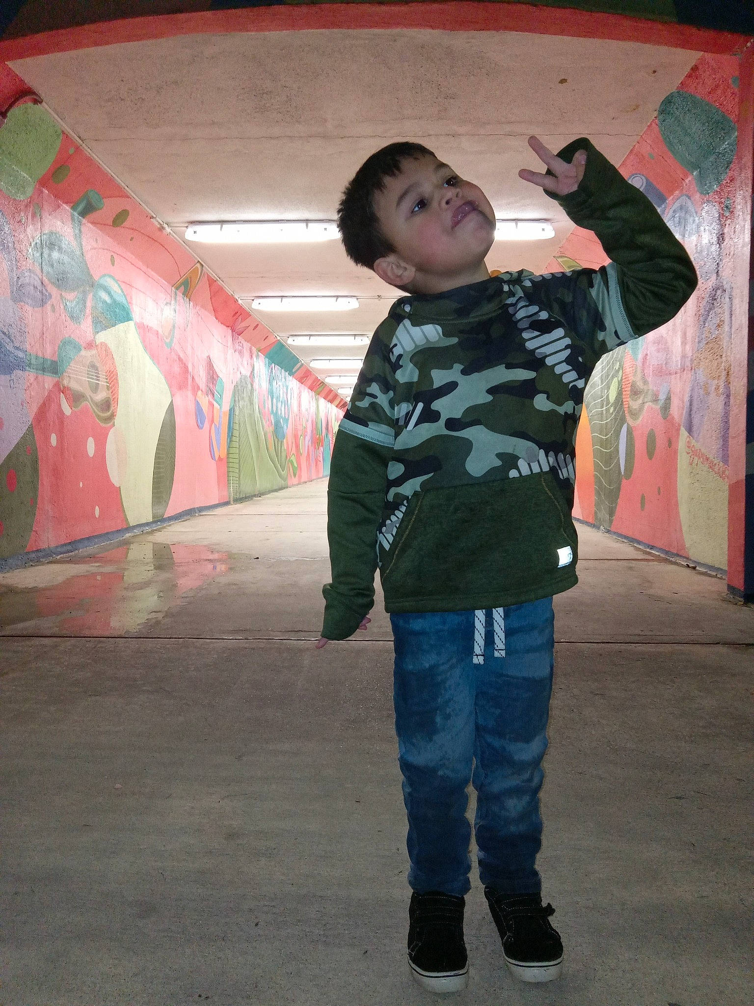 Hendrix joined the competition — help win amazing prizes! art, artist, cool, denim, event, flash_photography, fun, jeans, leisure, magenta, paint, person, shadow, sleeve, t_shirt, textile, tints_and_shades, toddler, tourist_attraction, vacation