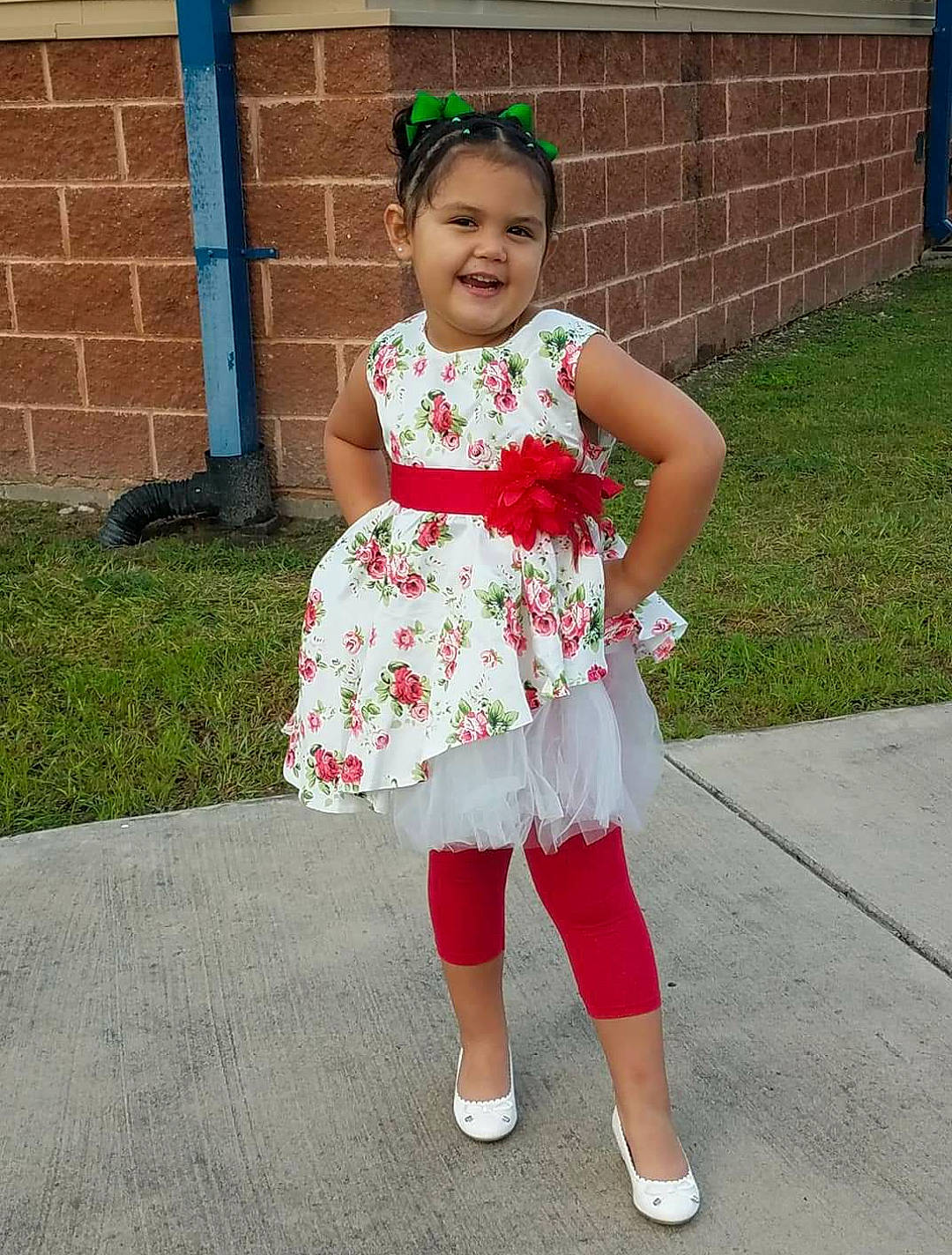 Aliah is registered to the contest to win money with this photo: child, child_model, clothing, costume, dress, flower, flower_girl, joy, person, pink, plant, toddler