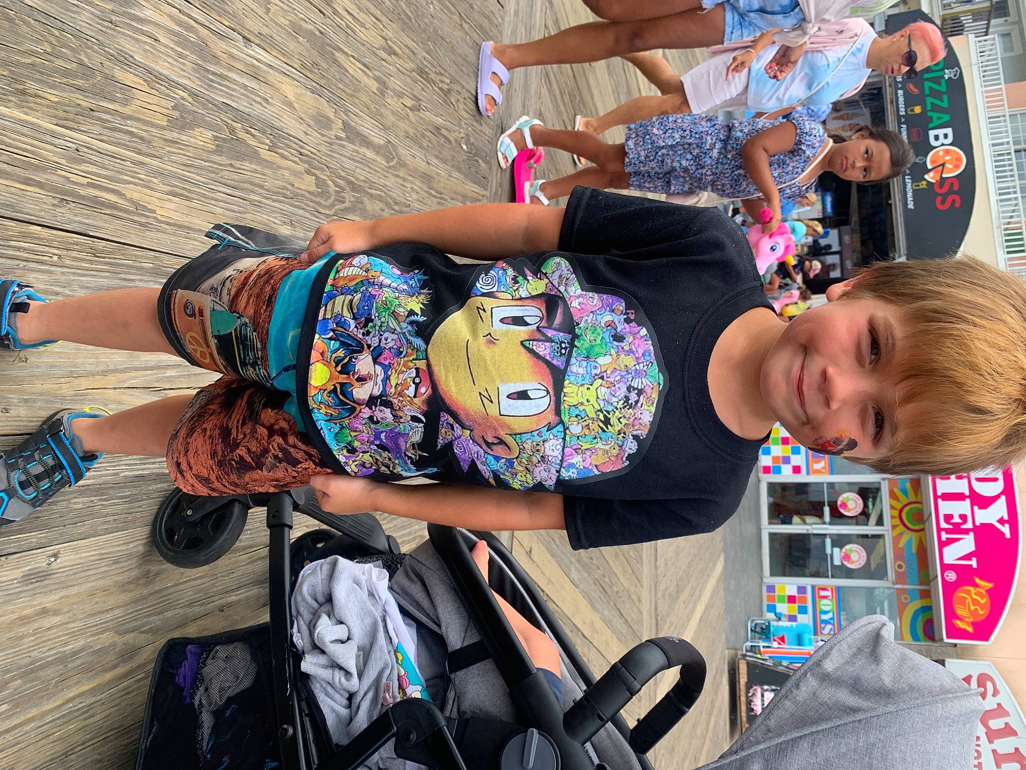 Mason joined the competition — help win amazing prizes! backpack, bag, blue, event, eyewear, fun, happy, human_leg, joy, leisure, luggage_and_bags, person, recreation, shoe, smile, sneakers, summer, t_shirt, toddler, tourism