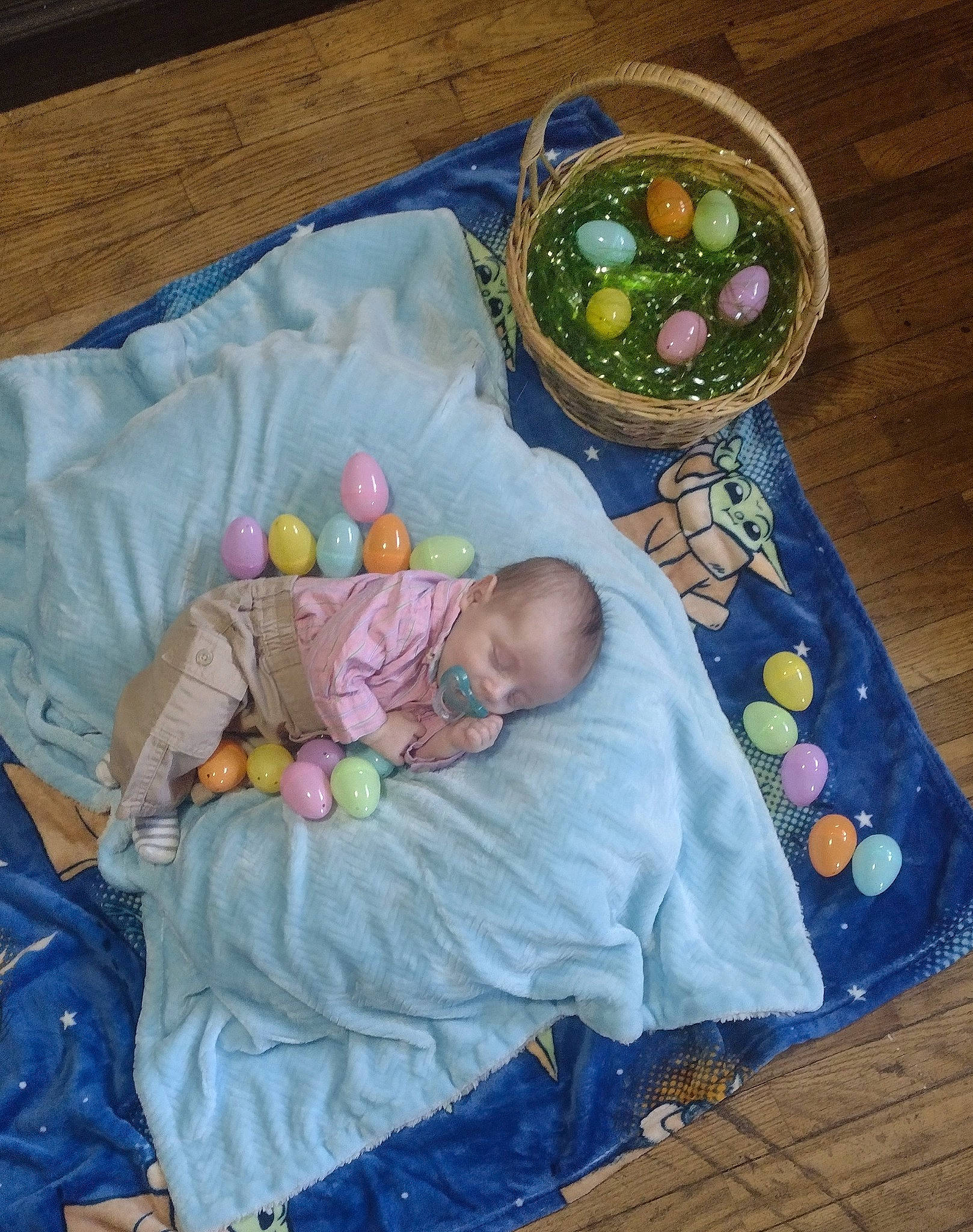 Wyatt is registered to the contest to win money with this photo: art, baby, baby_products, baby_toddler_clothing, baby_toys, bedtime, child, comfort, head, home_accessories, infant_bed, linens, nap, pattern, person, play, product, room, sitting, sleep