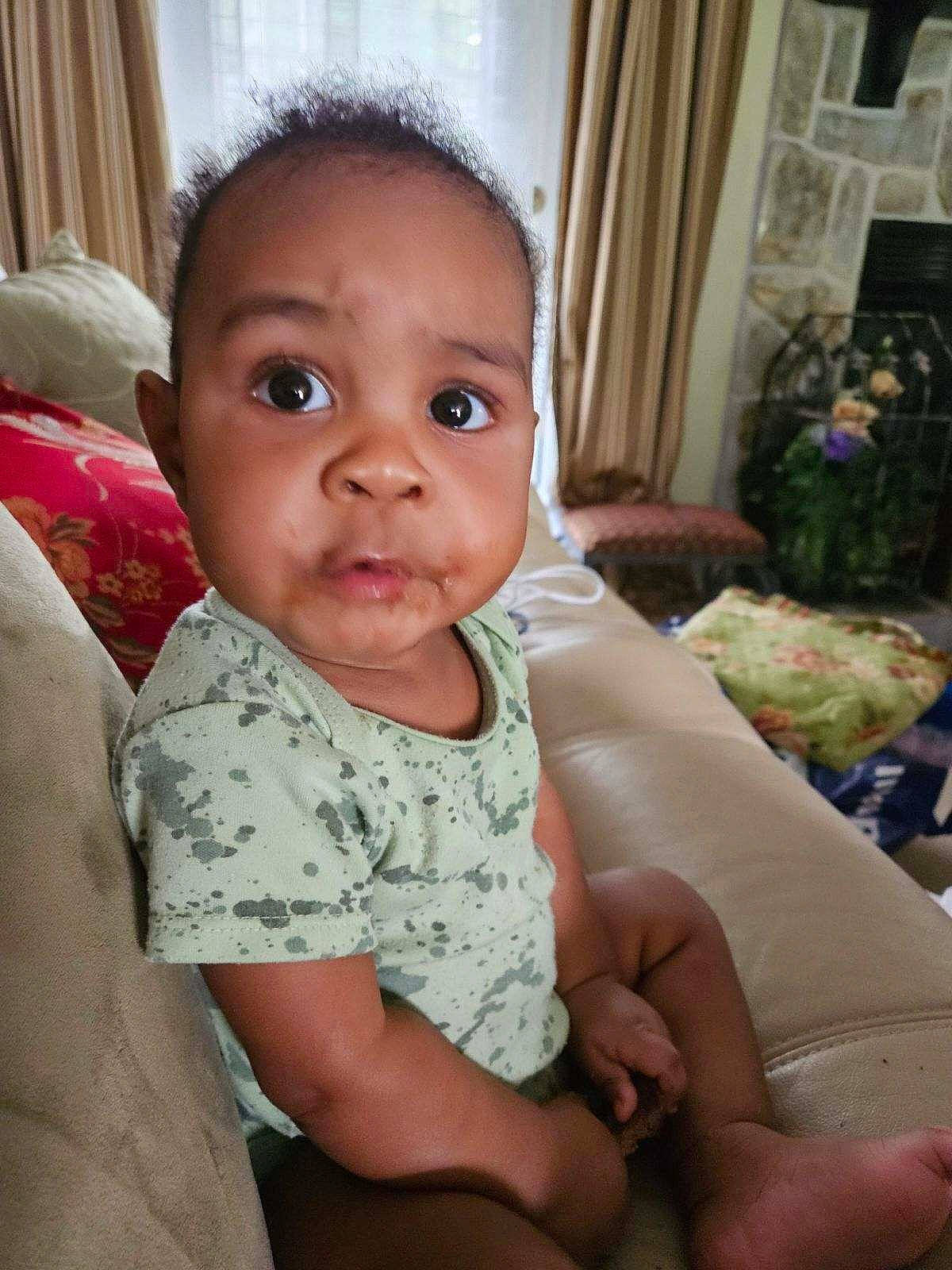 Cayden joined the competition — help win amazing prizes! baby, baby_toddler_clothing, cheek, child, chin, comfort, curtain, eye, fun, happy, iris, lip, mammal, nose, person, room, skin, smile, textile, thumb