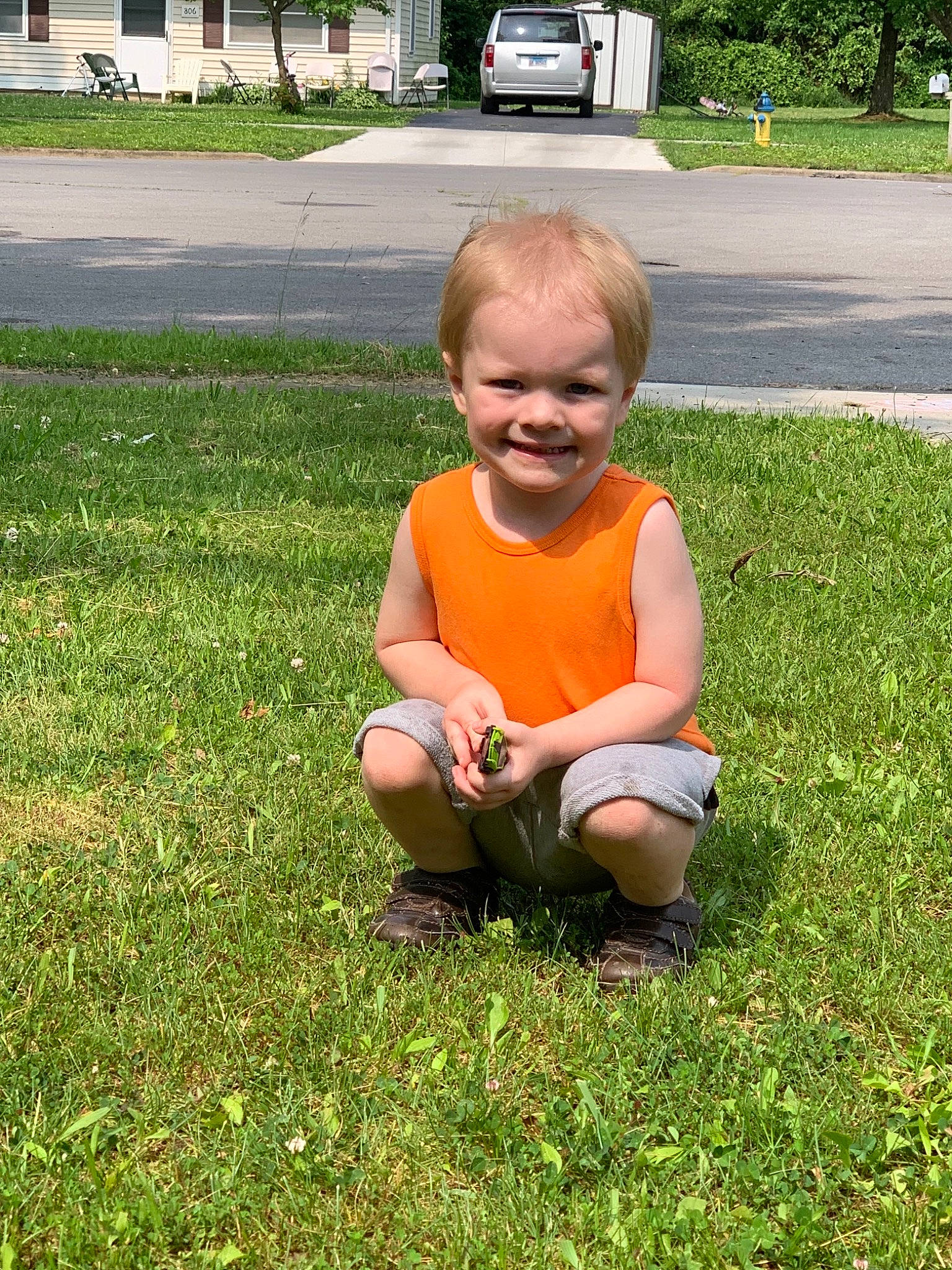 Jaxxon is registered to the contest to win money with this photo: child, fun, garden, grass, grass_family, happy, joy, lawn, leaf, leg, meadow, person, plant, play, sitting, smile, summer, toddler, tree, vacation