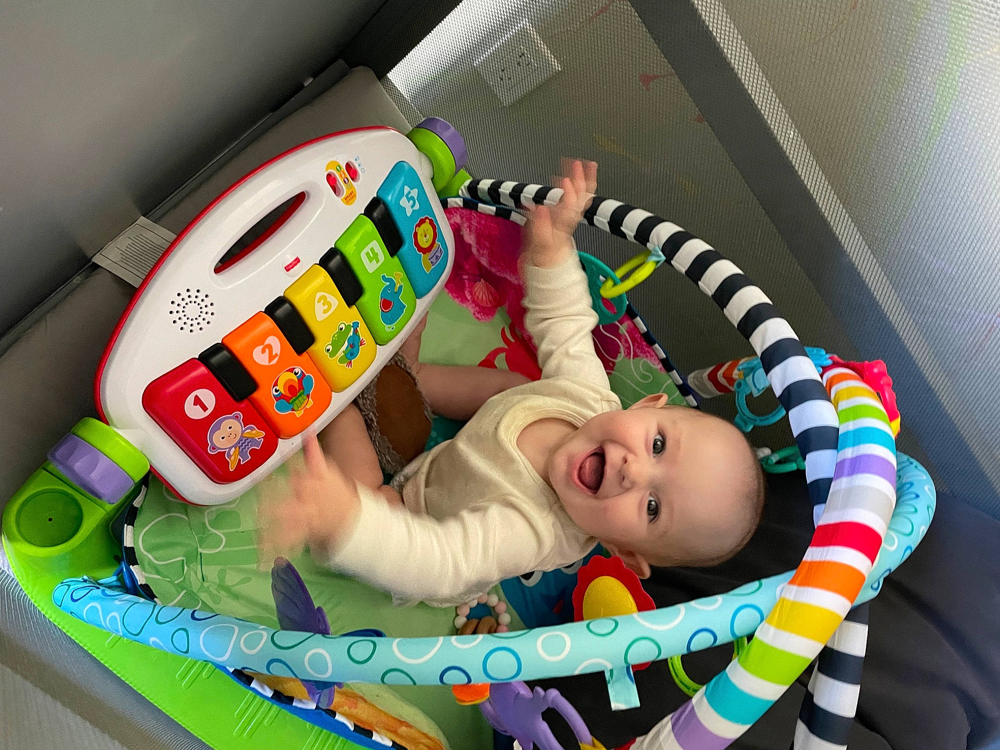 Gracelyn joined the competition — help win amazing prizes! baby, baby_products, baby_safety, baby_toddler_clothing, baby_toys, bathing, chair, child, circle, comfort, fun, happy, home_appliance, joy, person, play, product, room, smile, table