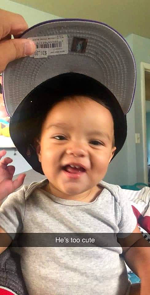 Brenton joined the competition — help win amazing prizes! baby, cap, cheek, child, cool, facial_expression, fashion_accessory, hat, headgear, person, photo_caption, photography, smile, sun_hat, toddler