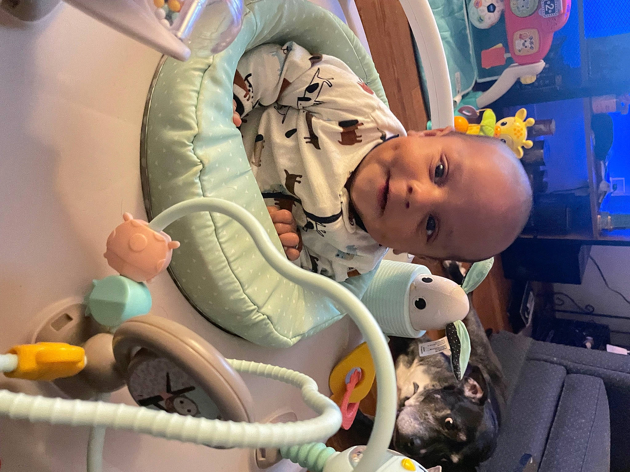 Ellis is registered to the contest to win money with this photo: art, astronaut, baby, baby_products, child, comfort, event, fun, health_care, hospital, medical_equipment, mouth, person, personal_protective_equipment, plush, room, service, space, stuffed_toy, toddler