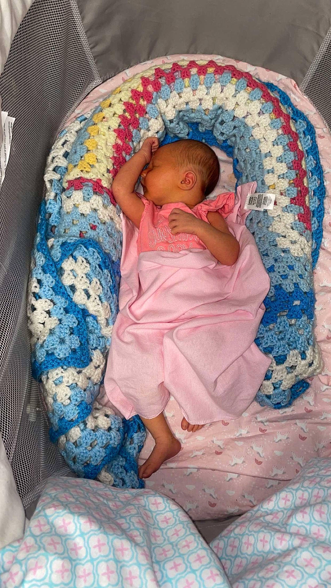 Oaklee joined the competition — help win amazing prizes! arm, baby, baby_products, baby_sleeping, baby_toddler_clothing, bedding, bedtime, child, comfort, finger, hand, human_body, infant_bed, linens, pattern, person, purple, sitting, skin, textile