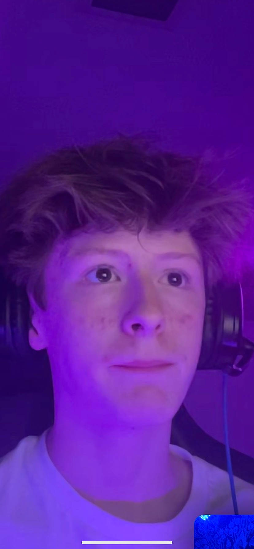 Nolan is registered to the contest to win money with this photo: cheek, darkness, ear, electric_blue, eyelash, eyewear, flash_photography, fun, hair_coloring, hat, jaw, magenta, person, portrait, portrait_photography, purple, self_portrait, selfie, t_shirt, violet