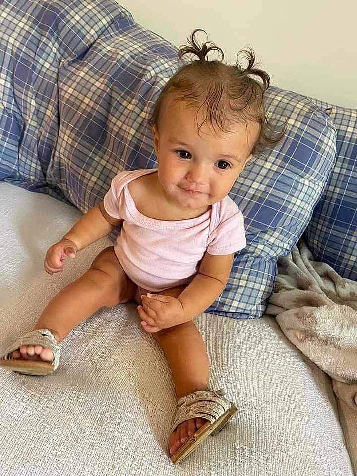 Aloura joined the competition — help win amazing prizes! baby, baby_toddler_clothing, child, comfort, foot, human_leg, pattern, person, plaid, sandal, shoe, shorts, sitting, sleeve, smile, sneakers, sock, tartan, textile, toddler