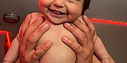 Genesis Andrea Muñoz is registered to the contest to win money with this photo: baby, smiling, hands, diaper, indoor, child, happy, cute, infant, person, skin, face, human, holding, playful, young, adorable, closeup, expression, joyful
