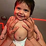 baby, smiling, hands, diaper, indoor, child, happy, cute, infant, person, skin, face, human, holding, playful, young, adorable, closeup, expression, joyful