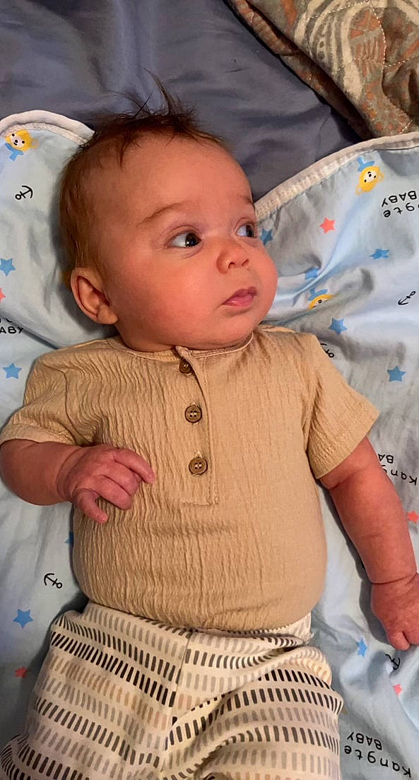 Nehemiah joined the competition — help win amazing prizes! baby, baby_toddler_clothing, cheek, chin, dress, eye, eyebrow, face, head, iris, lip, nose, organ, person, pink, product, skin, sleeve, textile, toddler