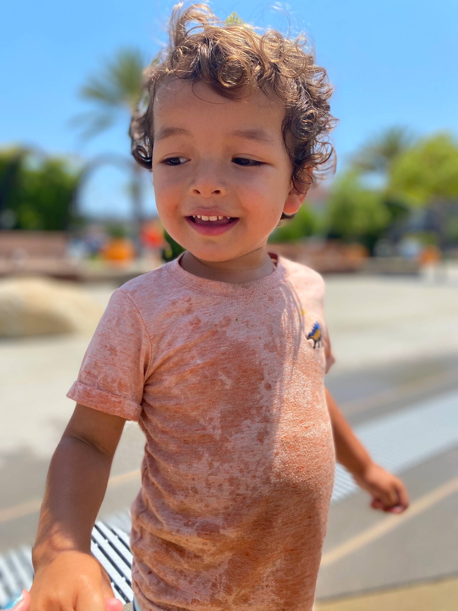 Benicio joined the competition — help win amazing prizes! baby, child, chin, fun, hairstyle, happy, joy, leisure, neck, person, portrait_photography, sand, sitting, sky, sleeve, smile, summer, t_shirt, toddler, travel