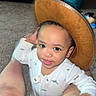 Eithan joined the competition — help win amazing prizes! baby, bucket, carpet, casual, child, clothing, cute, face, hand, happy, hat, indoor, legs, person, playful, room, skin, smiling, toddler, toy
