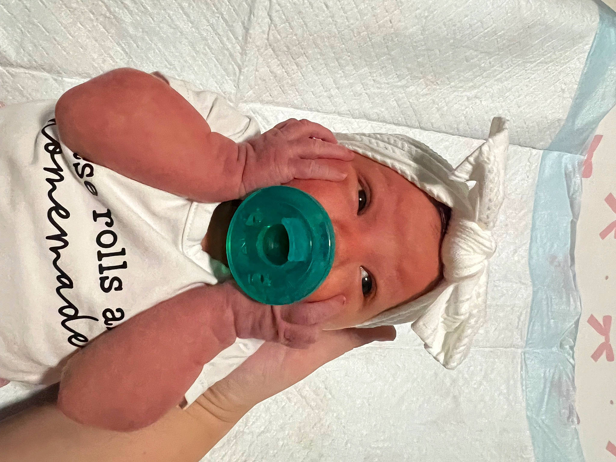 Delaney joined the competition — help win amazing prizes! baby, baby_products, clinic, eye, eyelash, finger, hand, hat, headwear, health_care, hospital, medical, medical_equipment, medical_procedure, patient, pediatrics, person, service, smile, thumb