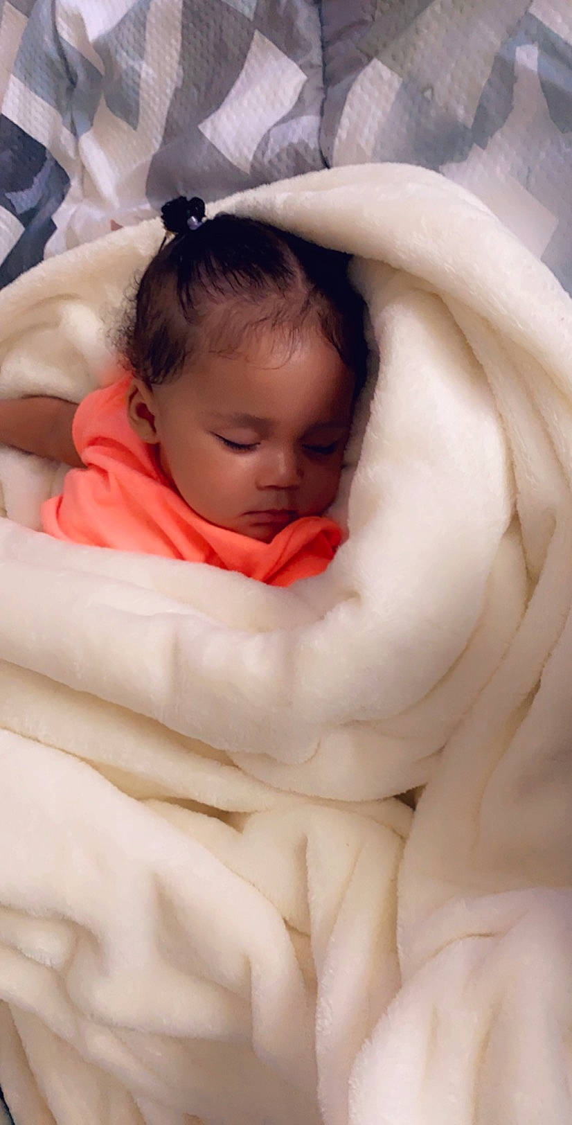 Kimora joined the competition — help win amazing prizes! baby, baby_sleeping, bedtime, blanket, cheek, child, mouth, nap, nose, person, skin, sleep, toddler