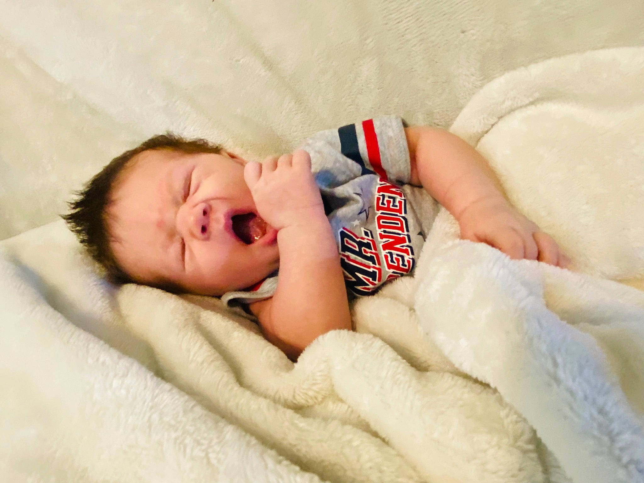 Tyler joined the competition — help win amazing prizes! baby, baby_sleeping, baby_toddler_clothing, bedding, bedtime, cheek, child, comfort, couch, eye, eyelash, face, finger, fur, human_body, linens, lip, person, room, skin