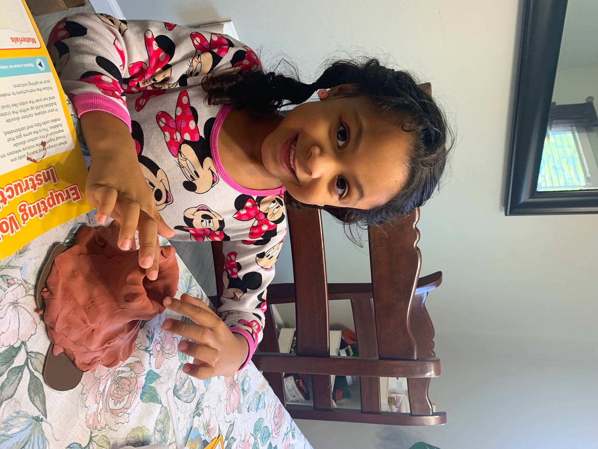 Emmery joined the competition — help win amazing prizes! beauty, black_hair, child, facial_expression, fashion_design, fun, happy, joy, linens, magenta, neck, pattern, person, picture_frame, room, skin, sleeve, smile, toddler, window